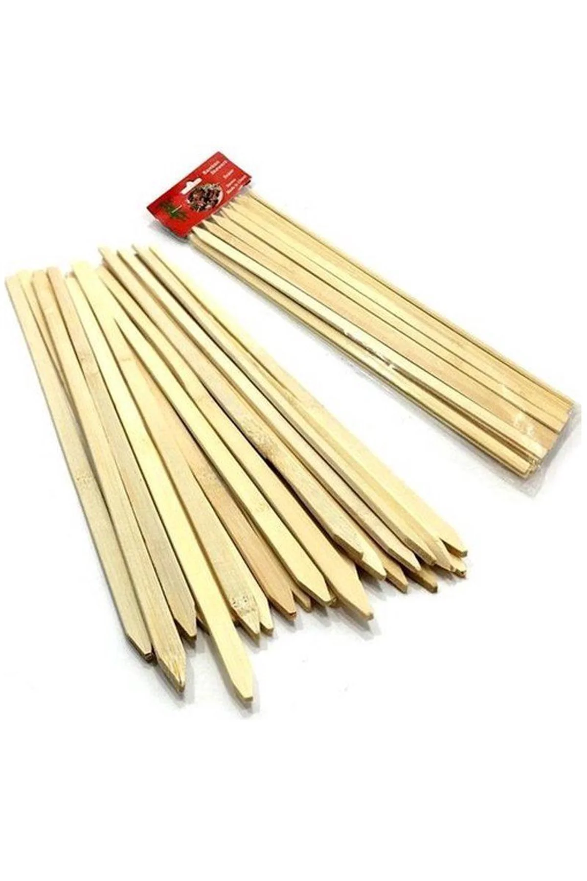 Bambu Adana Kebap Şişi Ahşap 25 Adet Yassı Çöp Şiş Kebap Şişi 30 cm - Just Cheap Store Görsel 2
