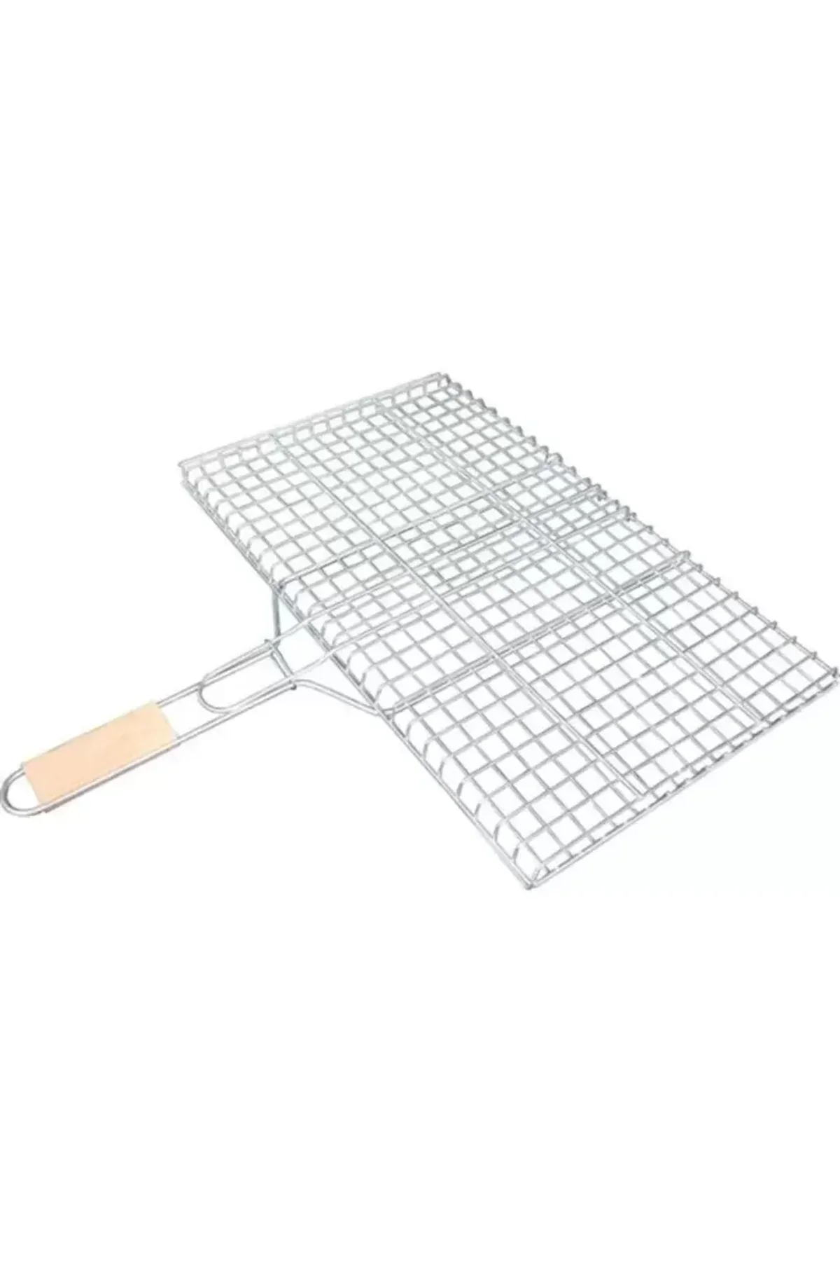 Ahşap Saplı Mangal Izgarası Galvanizli Paslanmaz Kafes Demir 25 x 40 cm - Just Cheap Store Görsel 2