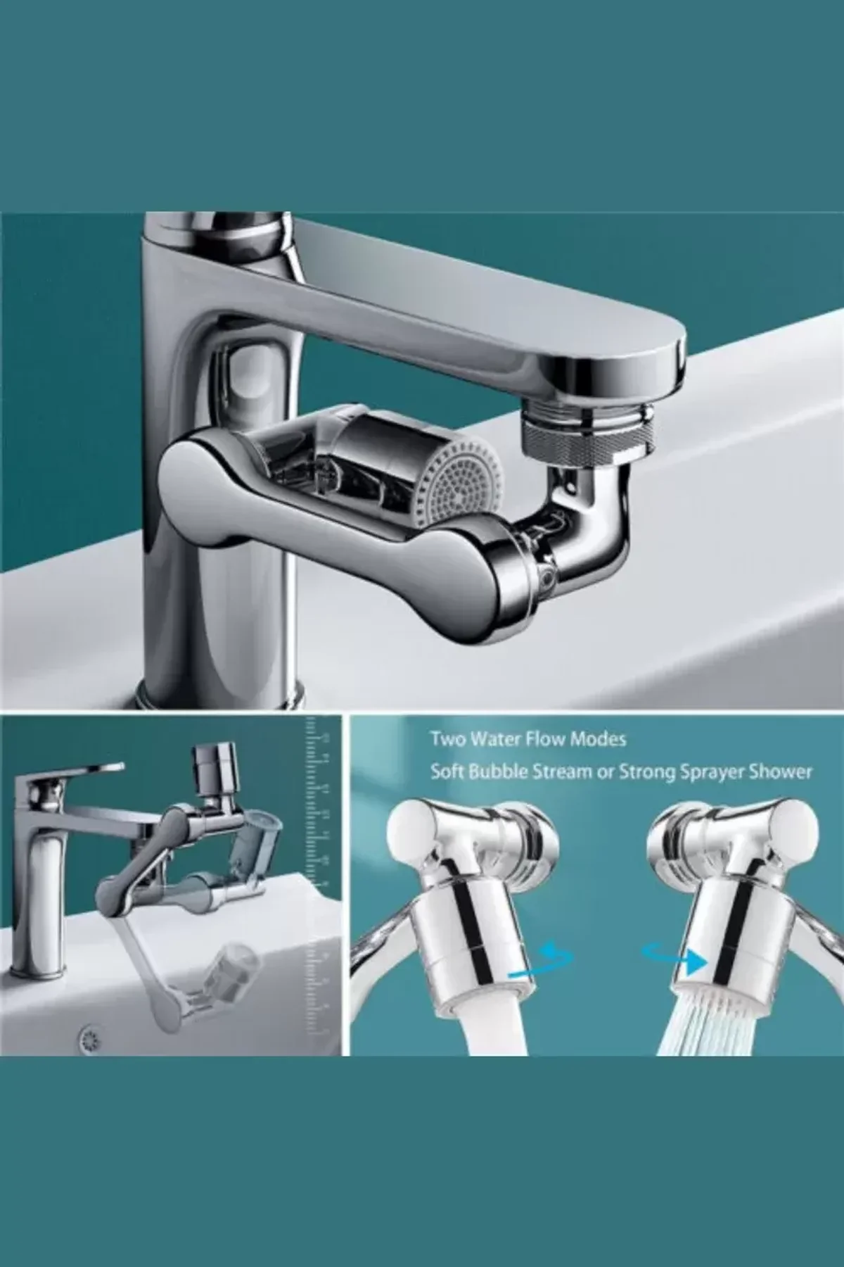 Mutfak Banyo Musluk Başlığı 180 Derece Dönebilen Fonksiyonel Evrense - Just Cheap Store Görsel 4