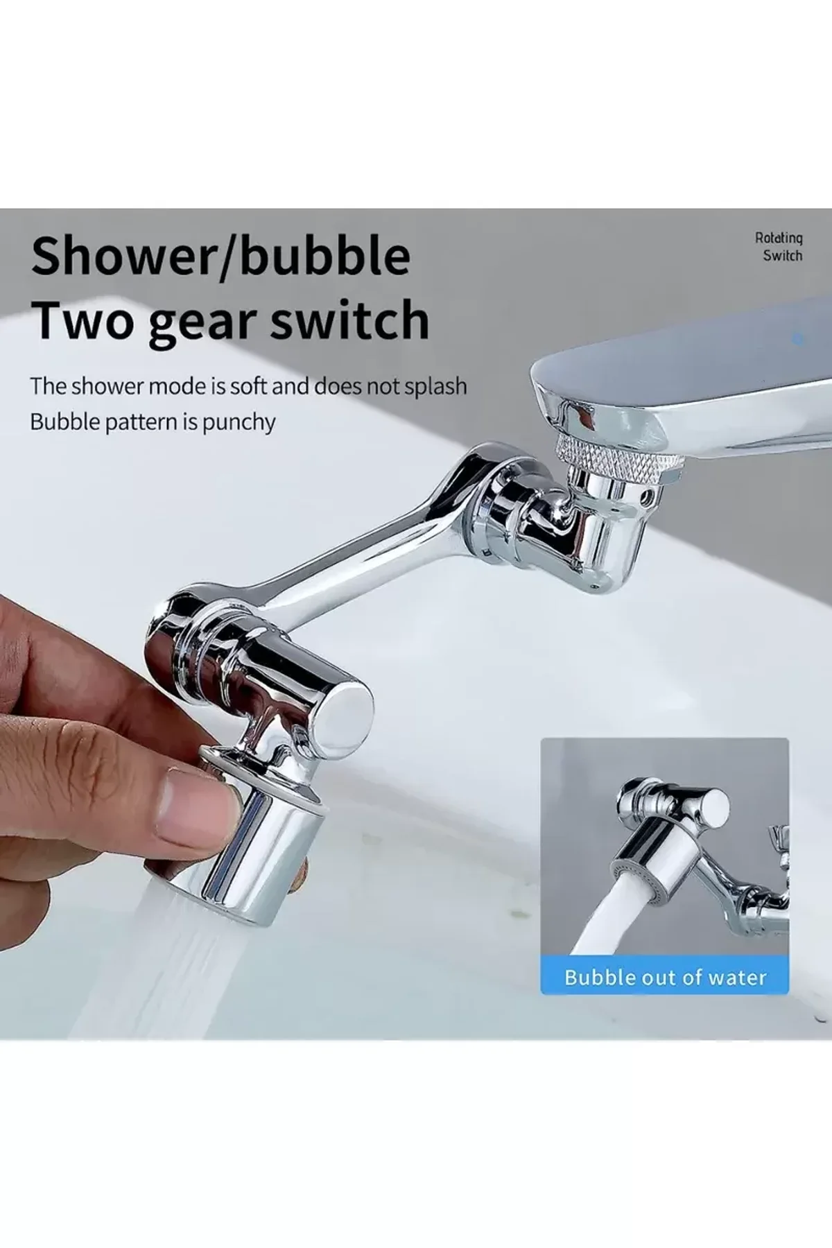 Mutfak Banyo Musluk Başlığı 180 Derece Dönebilen Fonksiyonel Evrense - Just Cheap Store Görsel 5