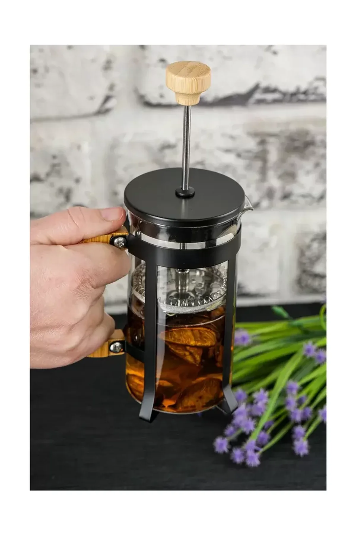 Lüx Cam 350 ml French Press Siyah - Just Cheap Store Görsel 2