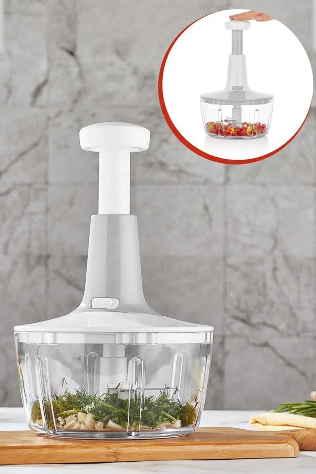 Yakut Üstten Basmalı El Rondo Blender Çelik Bıcaklı Beyaz - Just Cheap Store Görsel 4