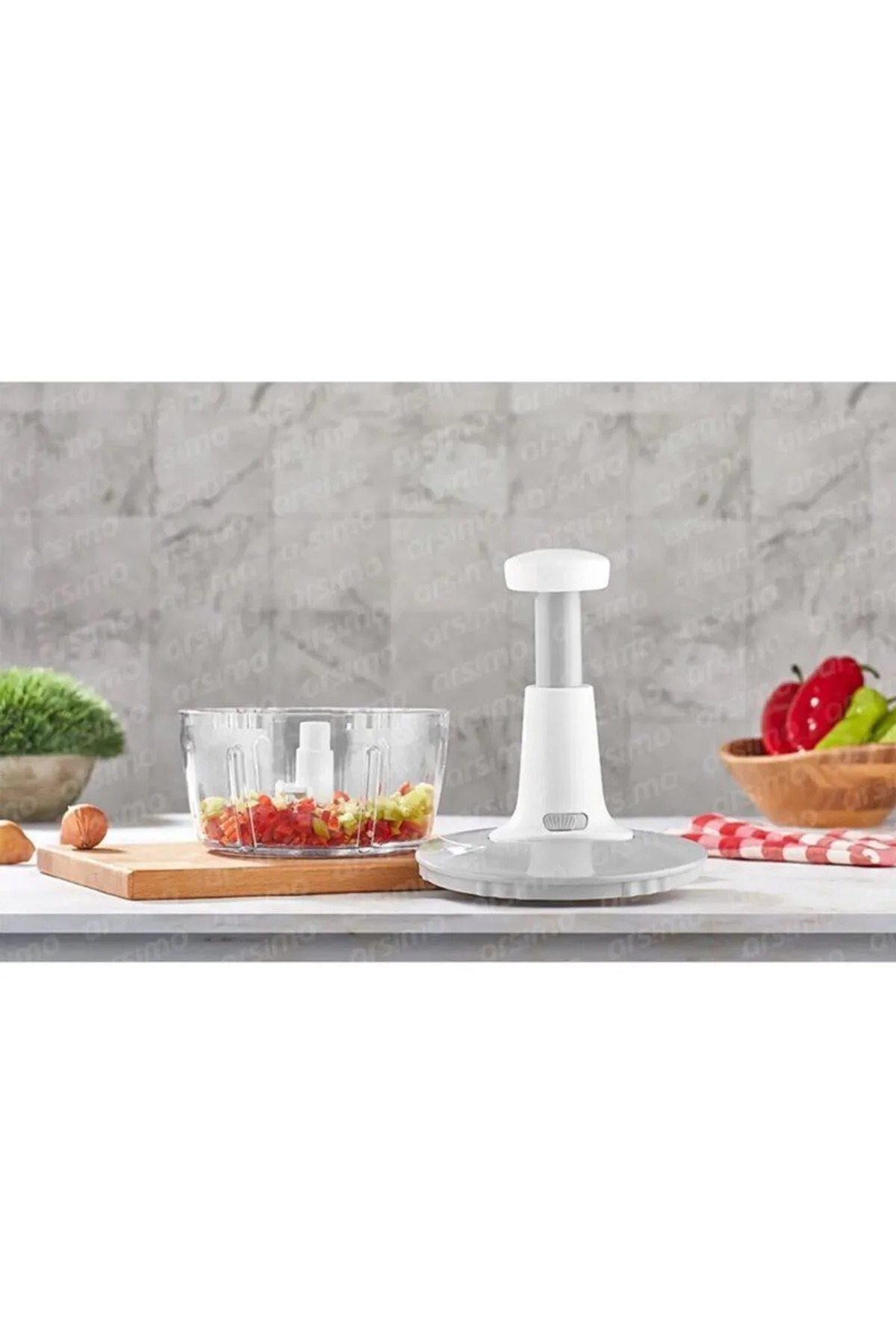 Yakut Üstten Basmalı El Rondo Blender Çelik Bıcaklı Beyaz - Just Cheap Store Görsel 5