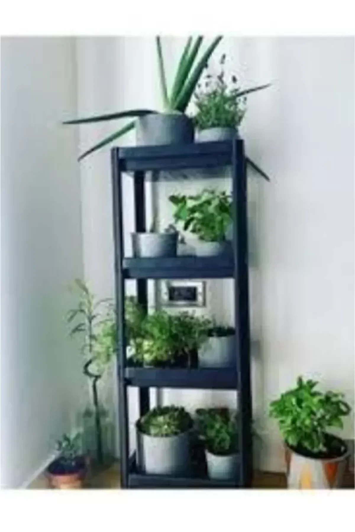 Shelf Unit Raf Ünitesi Siyah Renk 4 Katlı Royaleks-81414 - Just Cheap Store Görsel 2