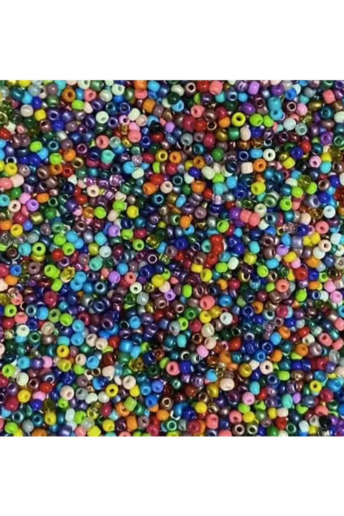 Karışık Renk 4 mm Yaklaşık 220 adet/20 gram Cam Boncuk Oya Yazma Bileklik ve Kolye - Just Cheap Store Görsel 3