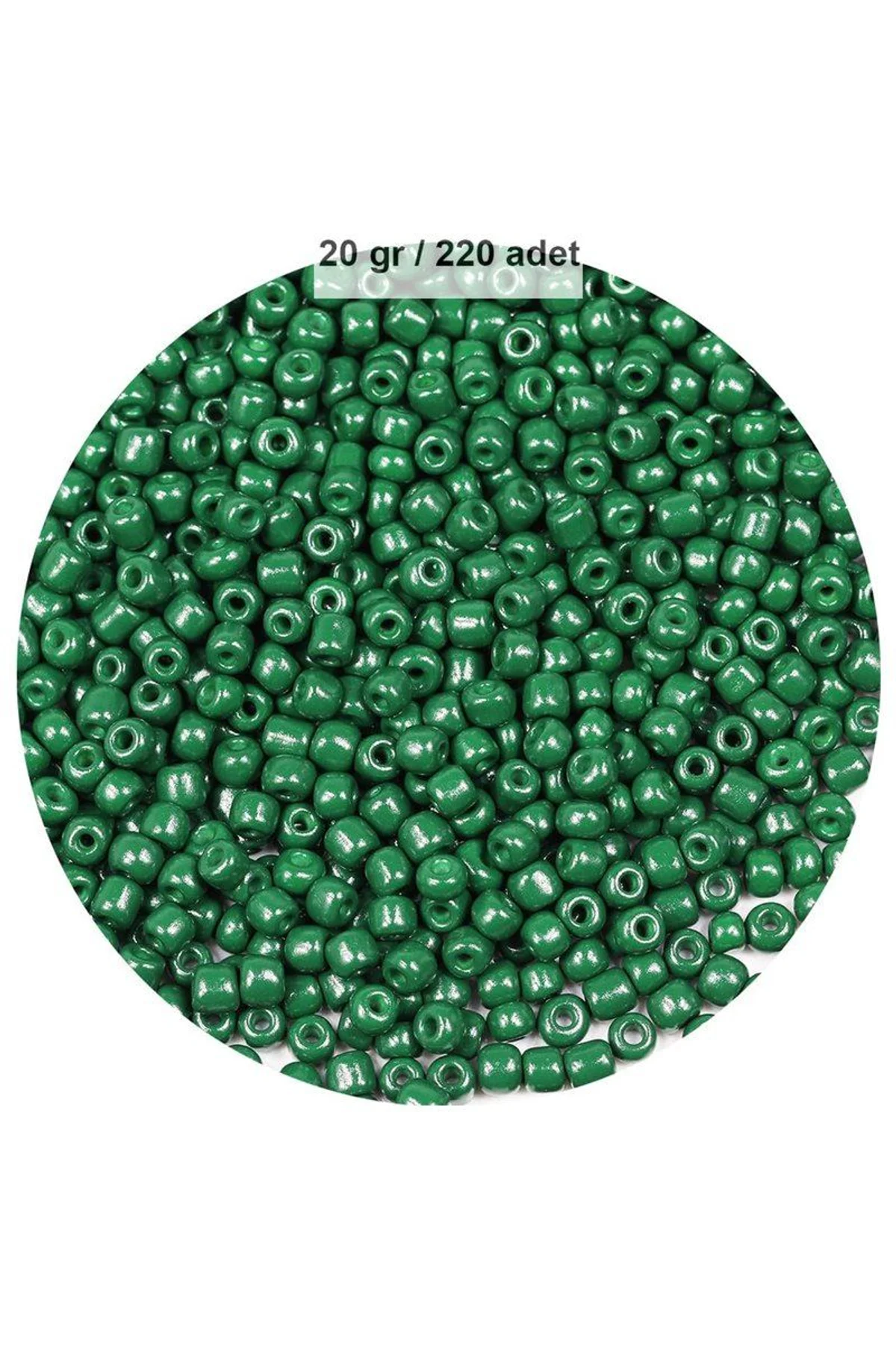 Koyu Yeşil Renk 4 mm Yaklaşık 220 adet/20 gram Cam Boncuk Oya Yazma Bileklik ve Kolye - Just Cheap Store Görsel 5