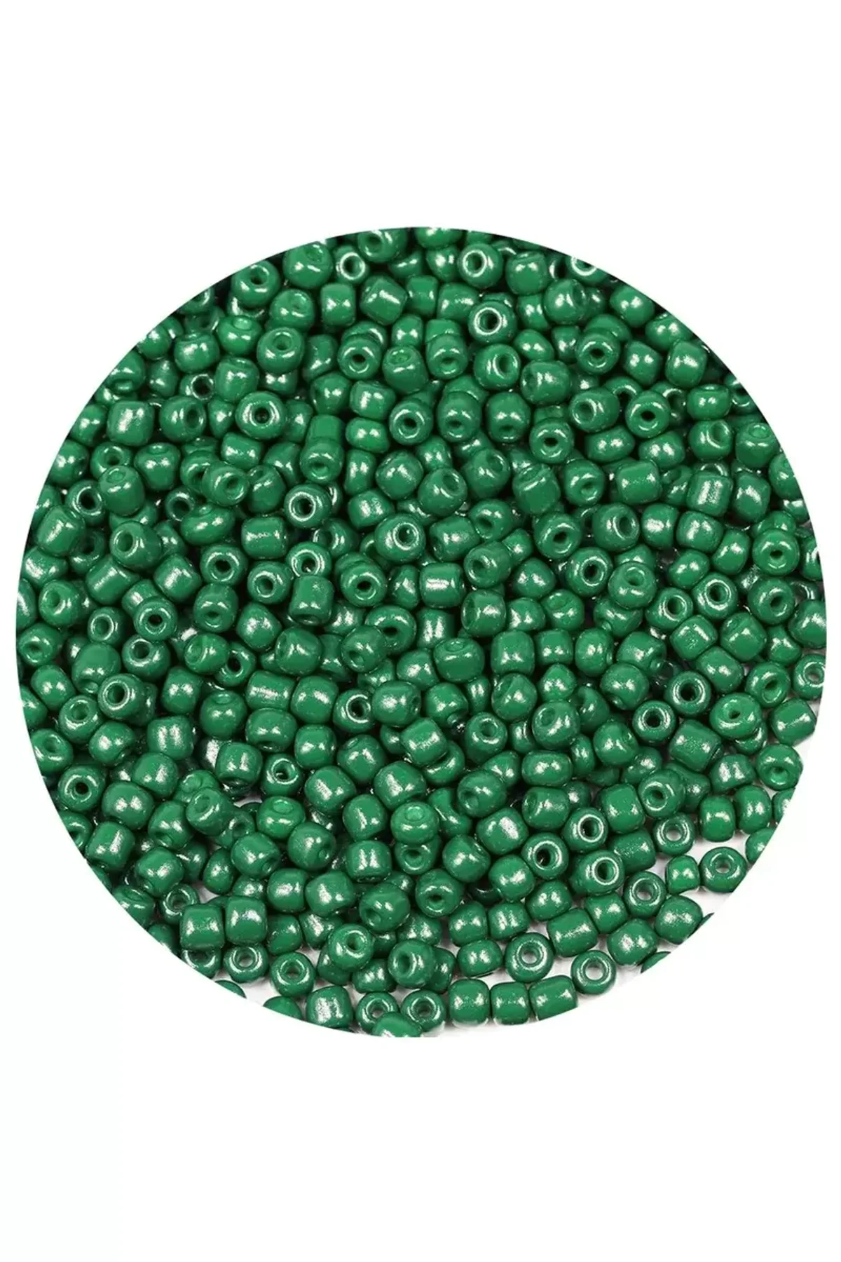 Koyu Yeşil Renk 4 mm Yaklaşık 220 adet/20 gram Cam Boncuk Oya Yazma Bileklik ve Kolye - Just Cheap Store Görsel 2