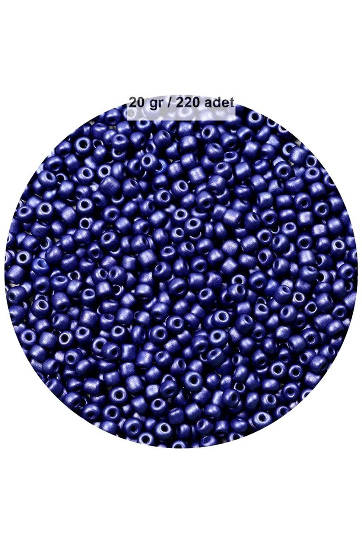 Lacivert Renk 4 mm Yaklaşık 220 adet/20 gram Cam Boncuk Oya Yazma Bileklik ve Kolye - Just Cheap Store Görsel 4