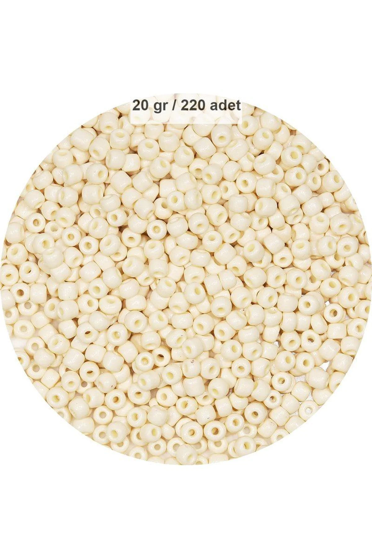 Beyaz Renk 4 mm Yaklaşık 220 adet/20 gram Cam Boncuk Oya Yazma Bileklik ve Kolye - Just Cheap Store Görsel 4