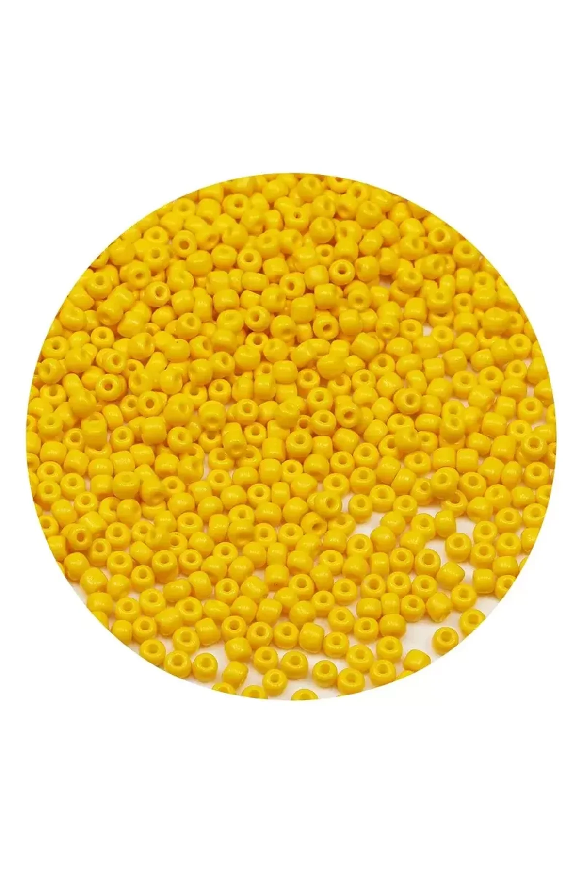 Sarı Renk 4 mm Yaklaşık 660 adet / 60 gram Cam Boncuk Oya Yazma Bileklik ve Kolye - Just Cheap Store Görsel 4