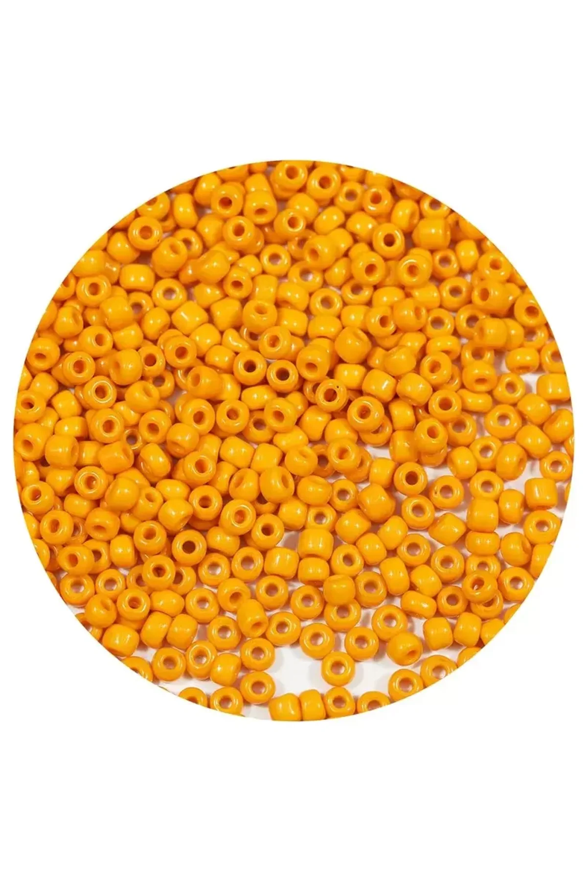 Turuncu Renk 4 mm Yaklaşık 660 adet / 60 gram Cam Boncuk Oya Yazma Bileklik ve Kolye - Just Cheap Store Görsel 3