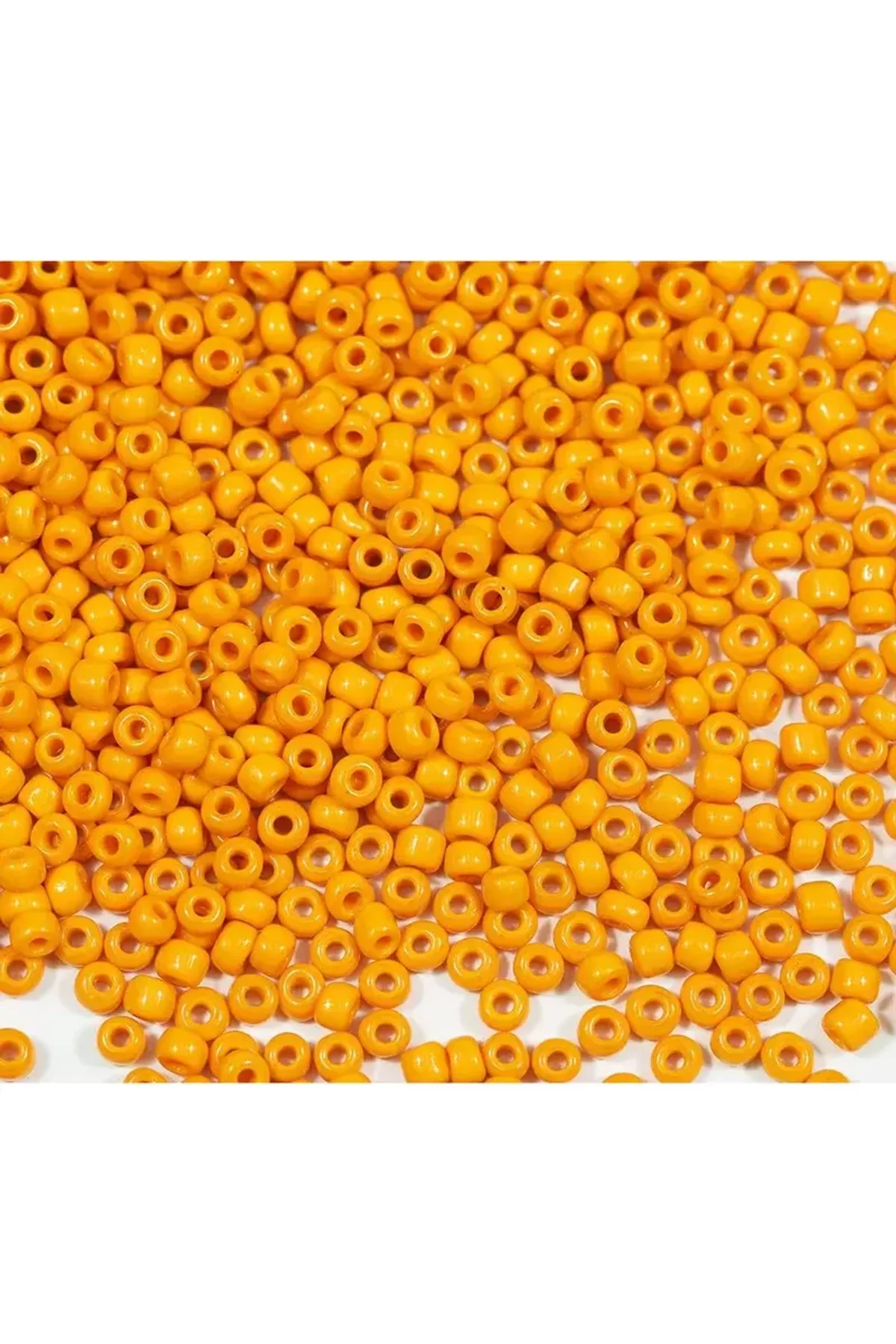 Turuncu Renk 4 mm Yaklaşık 660 adet / 60 gram Cam Boncuk Oya Yazma Bileklik ve Kolye - Just Cheap Store Görsel 4