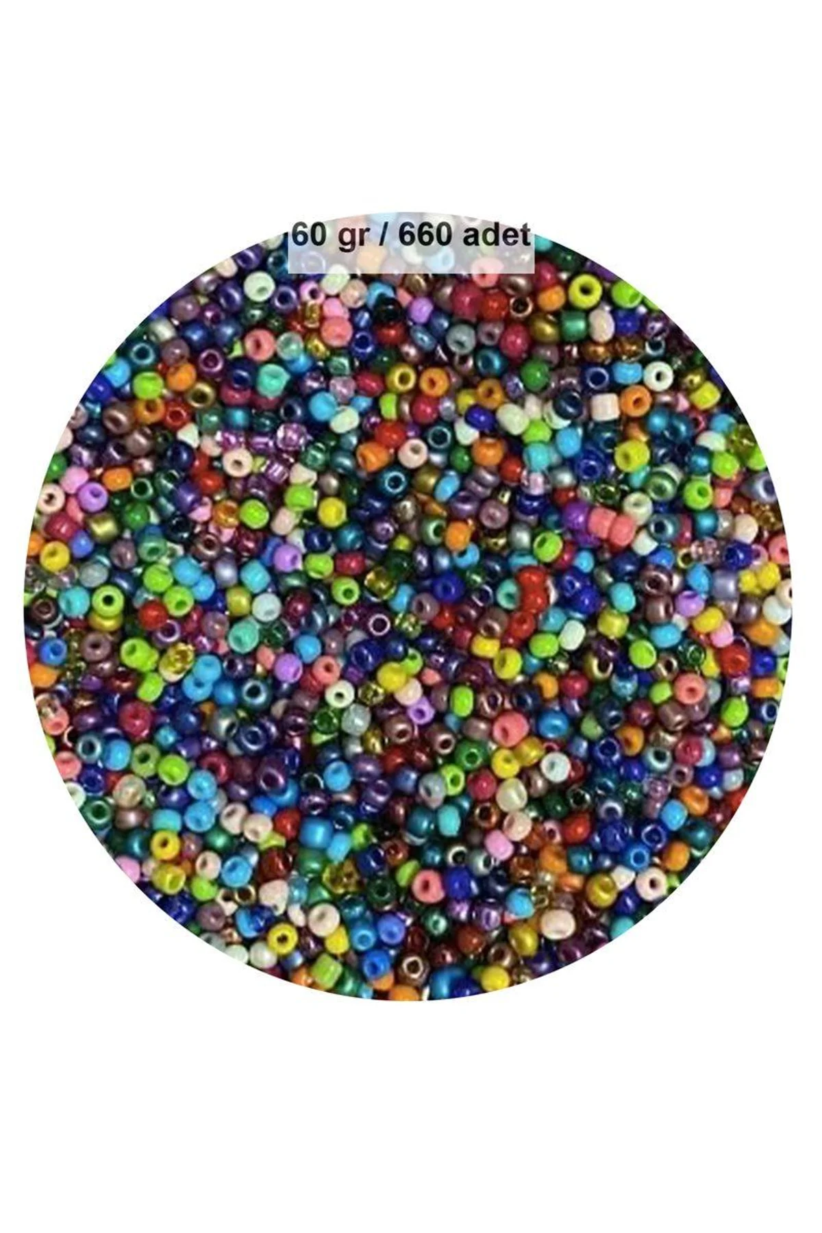 Karışık Renk 4 mm Yaklaşık 660 adet / 60 gram Cam Boncuk Oya Yazma Bileklik ve Kolye - Just Cheap Store Görsel 5