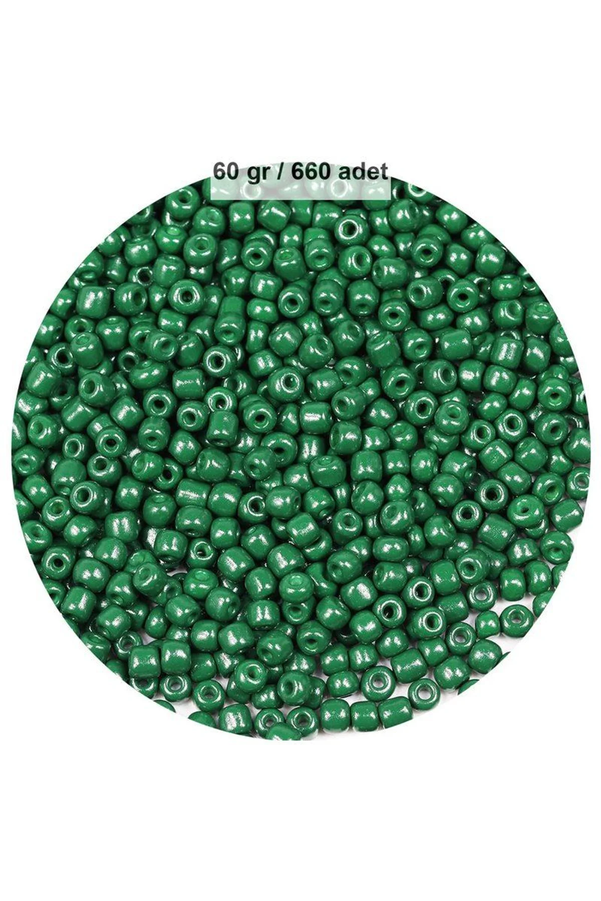 Koyu Yeşil Renk 4 mm Yaklaşık 660 adet / 60 gram Cam Boncuk Oya Yazma Bileklik ve Kolye - Just Cheap Store Görsel 5
