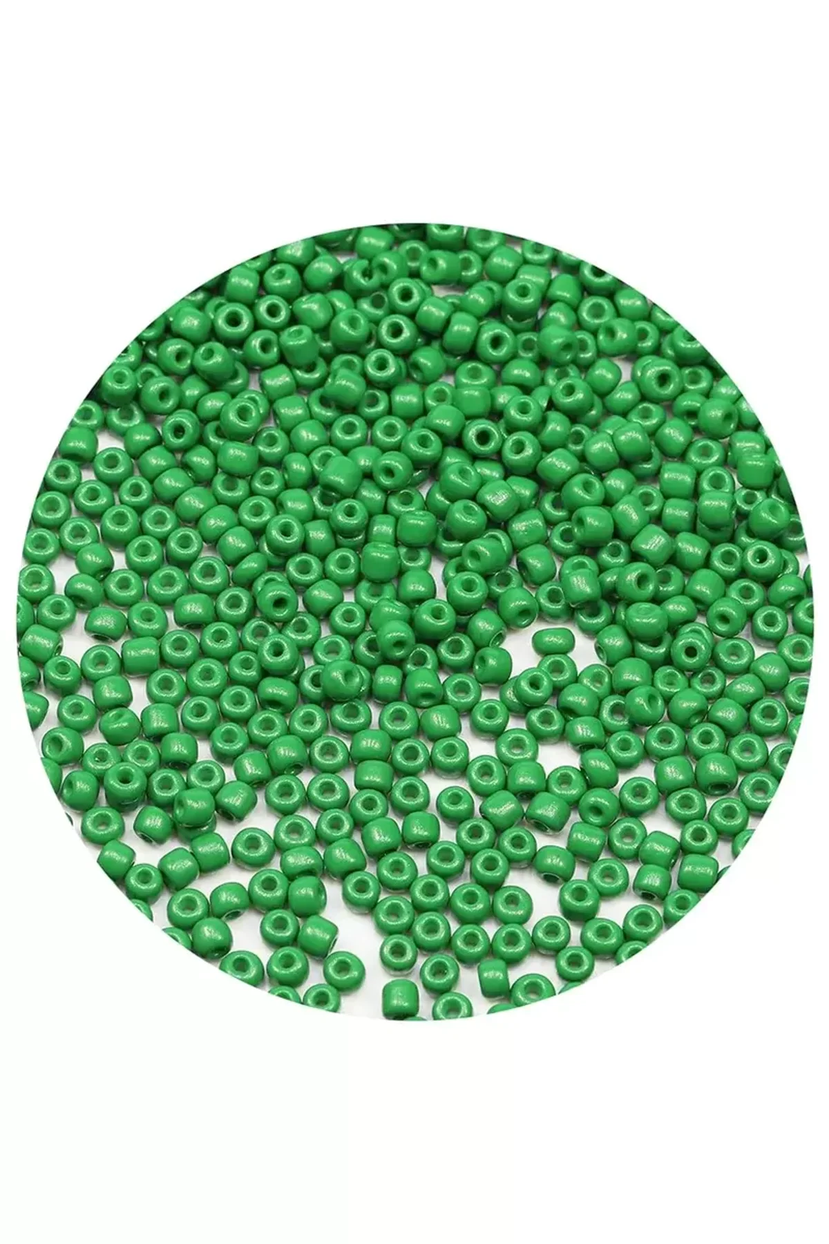 Opak Yeşil Renk 4 mm Yaklaşık 660 adet / 60 gram Cam Boncuk Oya Yazma Bileklik ve Kolye - Just Cheap Store Görsel 4