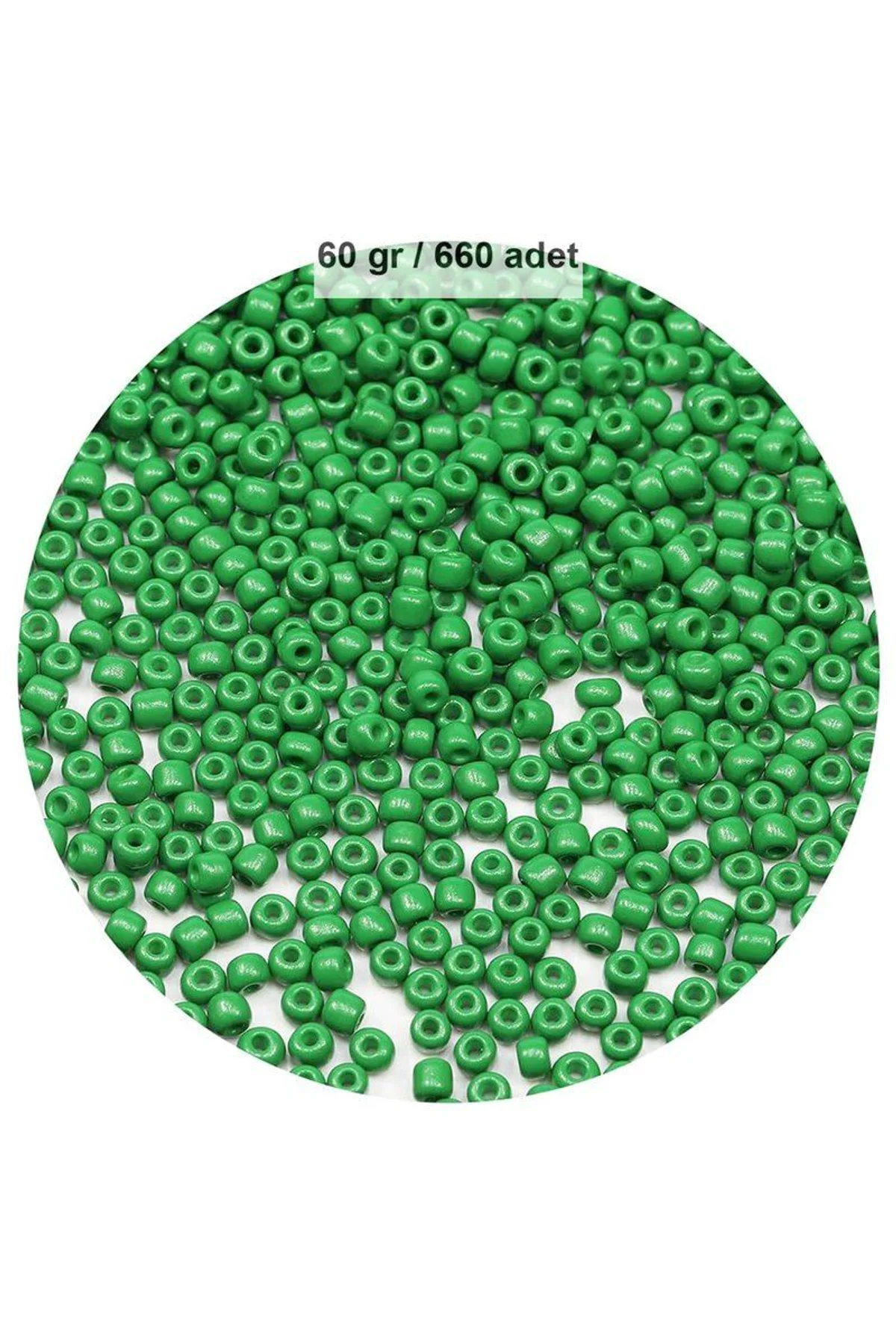 Opak Yeşil Renk 4 mm Yaklaşık 660 adet / 60 gram Cam Boncuk Oya Yazma Bileklik ve Kolye - Just Cheap Store Görsel 5