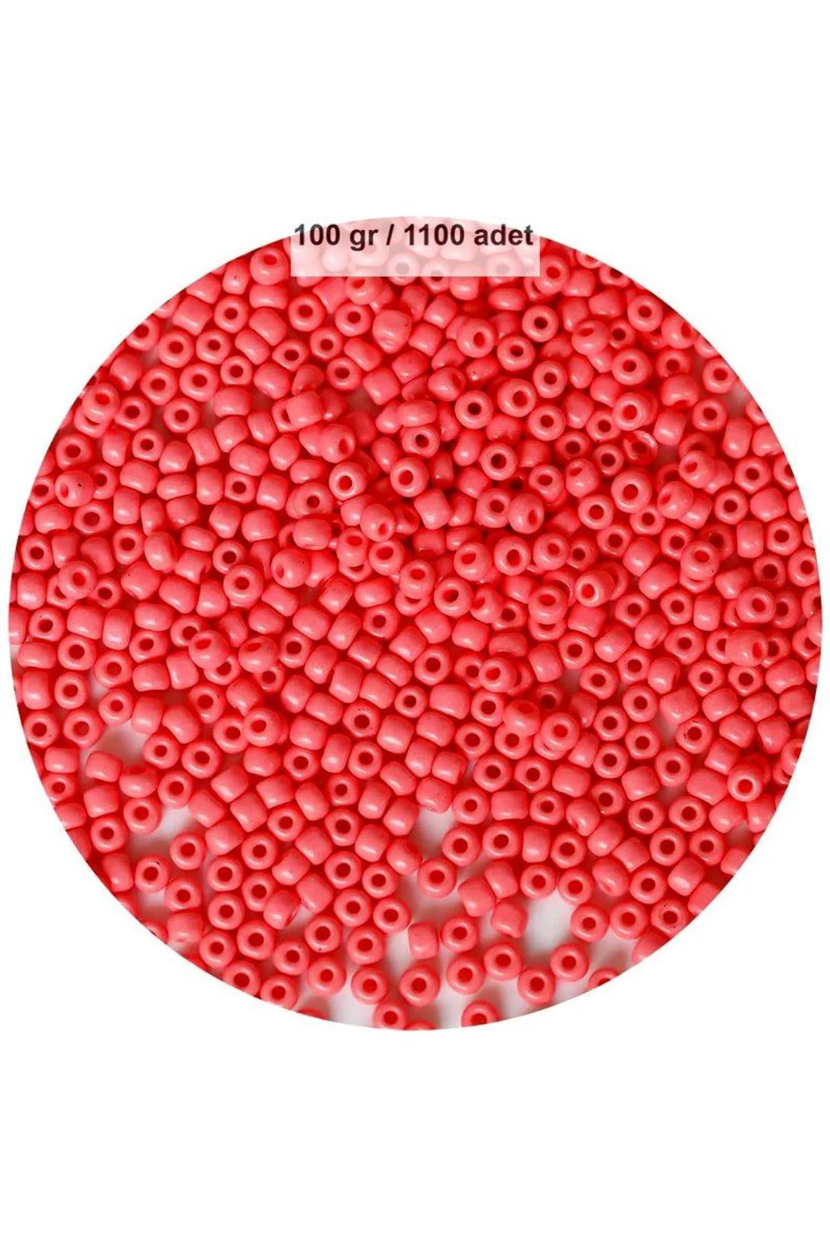 Karpuz Pembesi Renk 4 mm Yaklaşık 1100 adet / 100 gram Cam Boncuk Oya Yazma Bileklik ve Kolye - Just Cheap Store Görsel 5