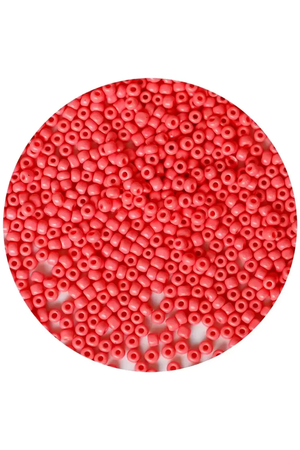 Karpuz Pembesi Renk 4 mm Yaklaşık 1100 adet / 100 gram Cam Boncuk Oya Yazma Bileklik ve Kolye - Just Cheap Store Görsel 4
