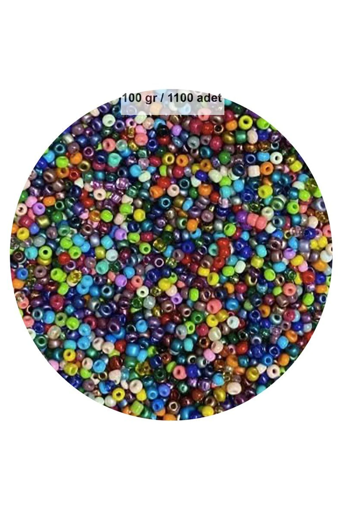 Karışık Renk 4 mm Yaklaşık 1100 adet / 100 gram Cam Boncuk Oya Yazma Bileklik ve Kolye - Just Cheap Store Görsel 5