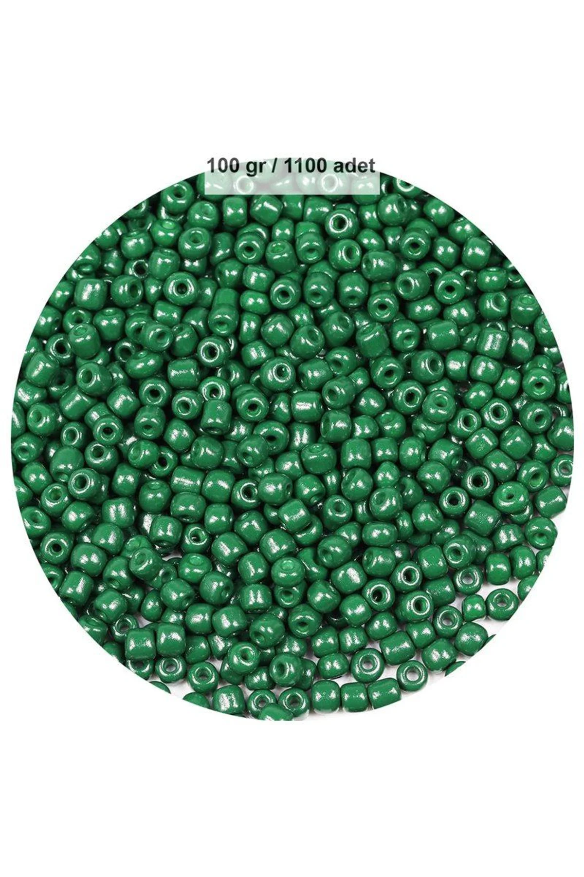 Koyu Yeşil Renk 4 mm Yaklaşık 1100 adet / 100 gram Cam Boncuk Oya Yazma Bileklik ve Kolye - Just Cheap Store Görsel 5