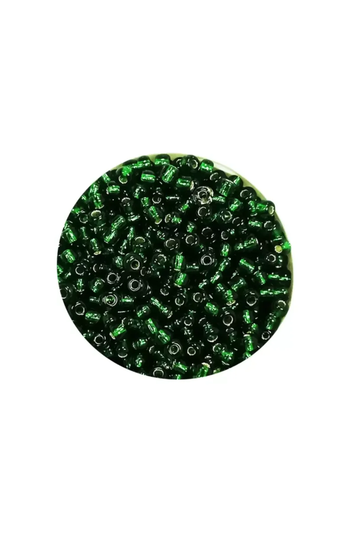 Dökme Cam Kum Boncuk (11/0) 2 mm - 20 Gram - Şefaf Koyu Yeşil - BNC002 - Just Cheap Store Görsel 2