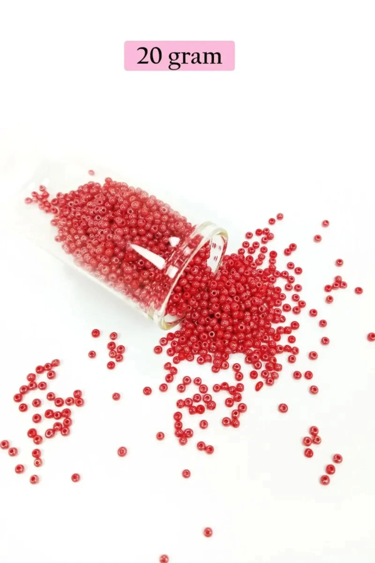 Dökme Cam Kum Boncuk (11/0) 2 mm - 20 Gram - Kırmızı - BNC004 - Just Cheap Store Görsel 3