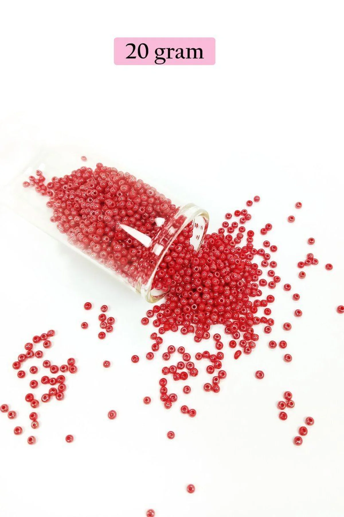 Dökme Cam Kum Boncuk (11/0) 2 mm - 20 Gram - Kırmızı - BNC004 - Just Cheap Store Görsel 5