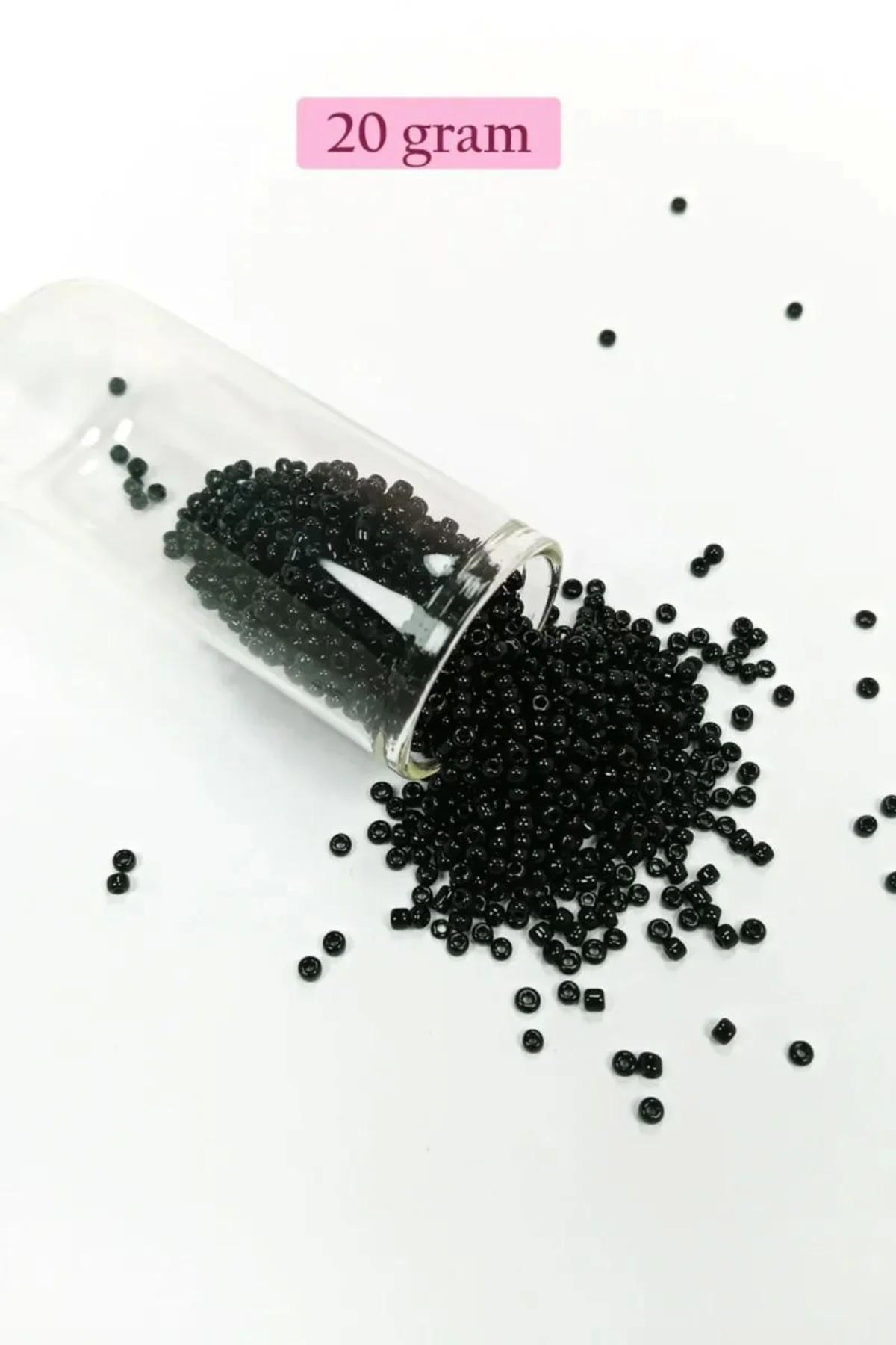 Dökme Cam Kum Boncuk (11/0) 2 mm - 20 Gram - Siyah - BNC010 - Just Cheap Store Görsel 3