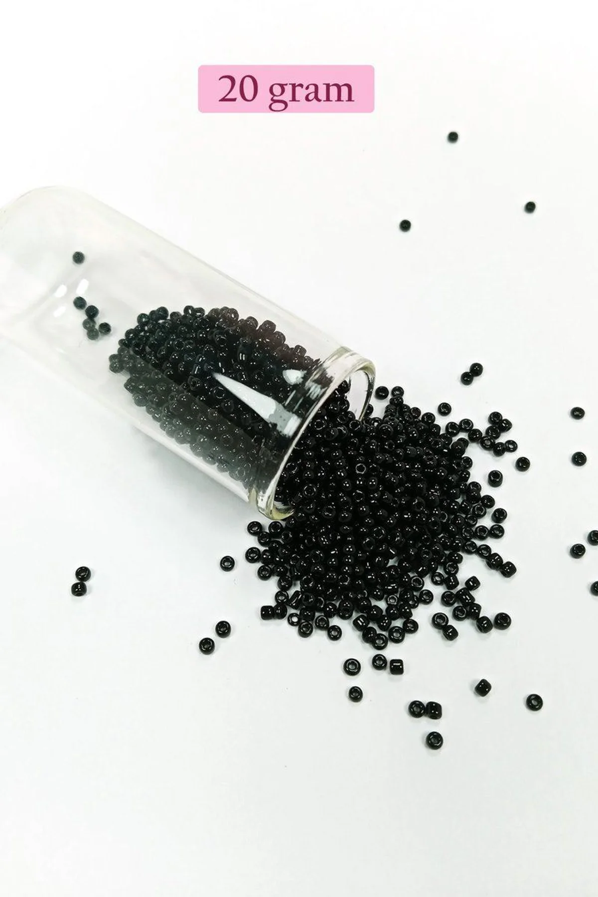 Dökme Cam Kum Boncuk (11/0) 2 mm - 20 Gram - Siyah - BNC010 - Just Cheap Store Görsel 5