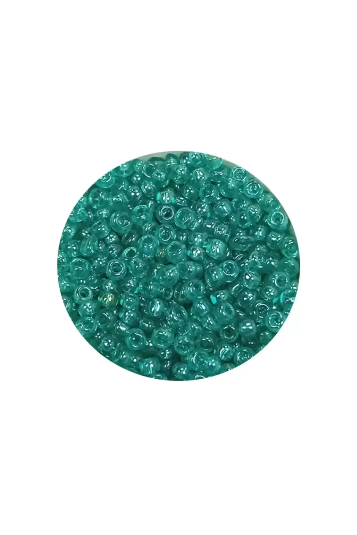Dökme Cam Kum Boncuk (11/0) 2 mm - 20 Gram - Şeffaf Yeşil - BNC014 - Just Cheap Store Görsel 2