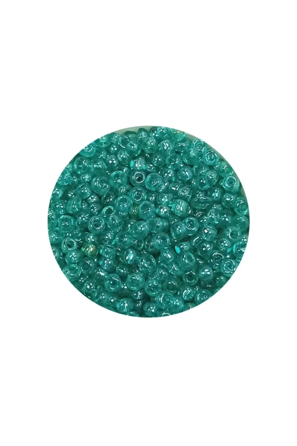 Dökme Cam Kum Boncuk (11/0) 2 mm - 20 Gram - Şeffaf Yeşil - BNC014 - Just Cheap Store Görsel 4