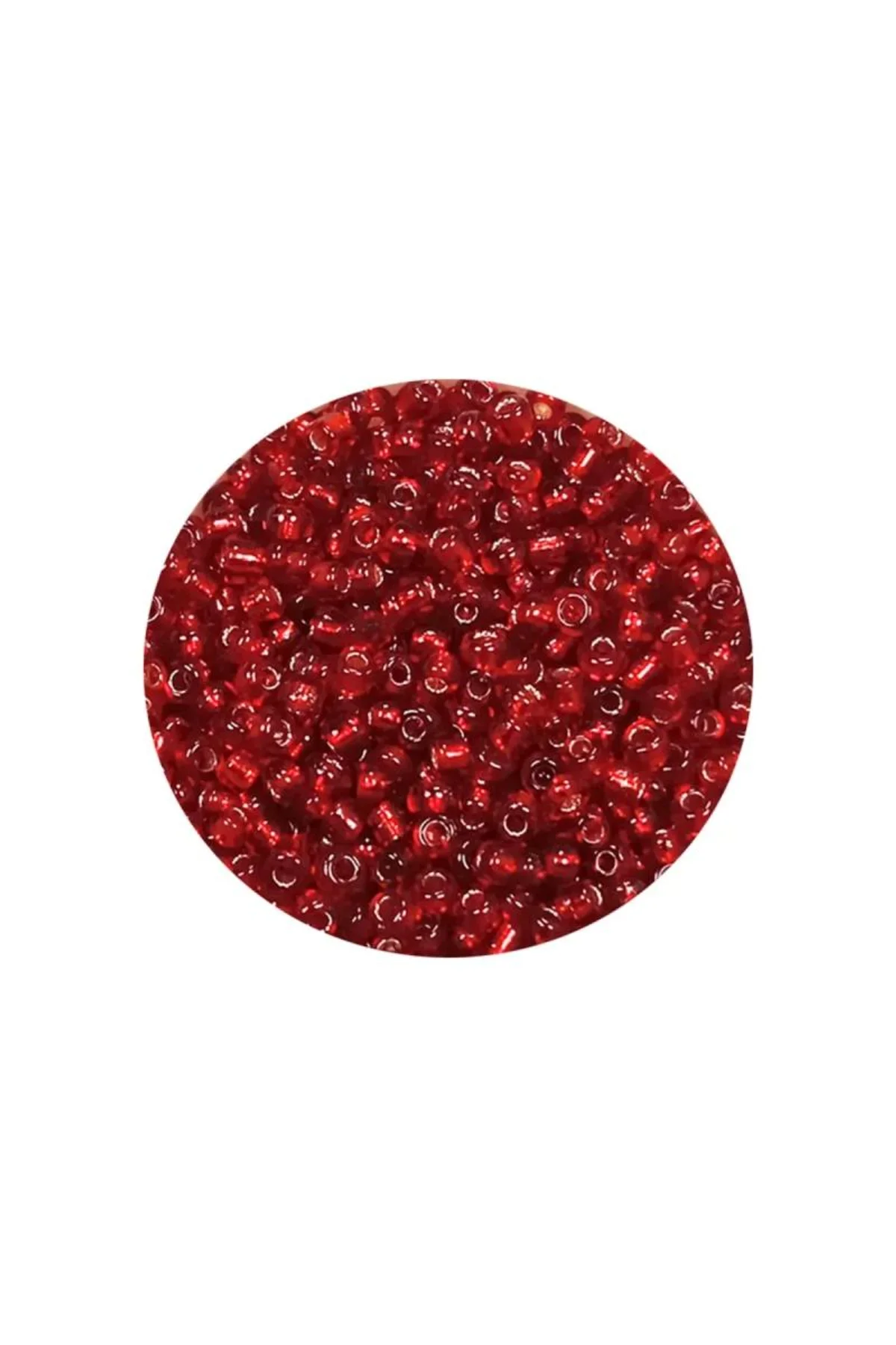 Dökme Cam Kum Boncuk (11/0) 2 mm - 20 Gram - Şeffaf Koyu Kırmızı - BNC015 - Just Cheap Store Görsel 4
