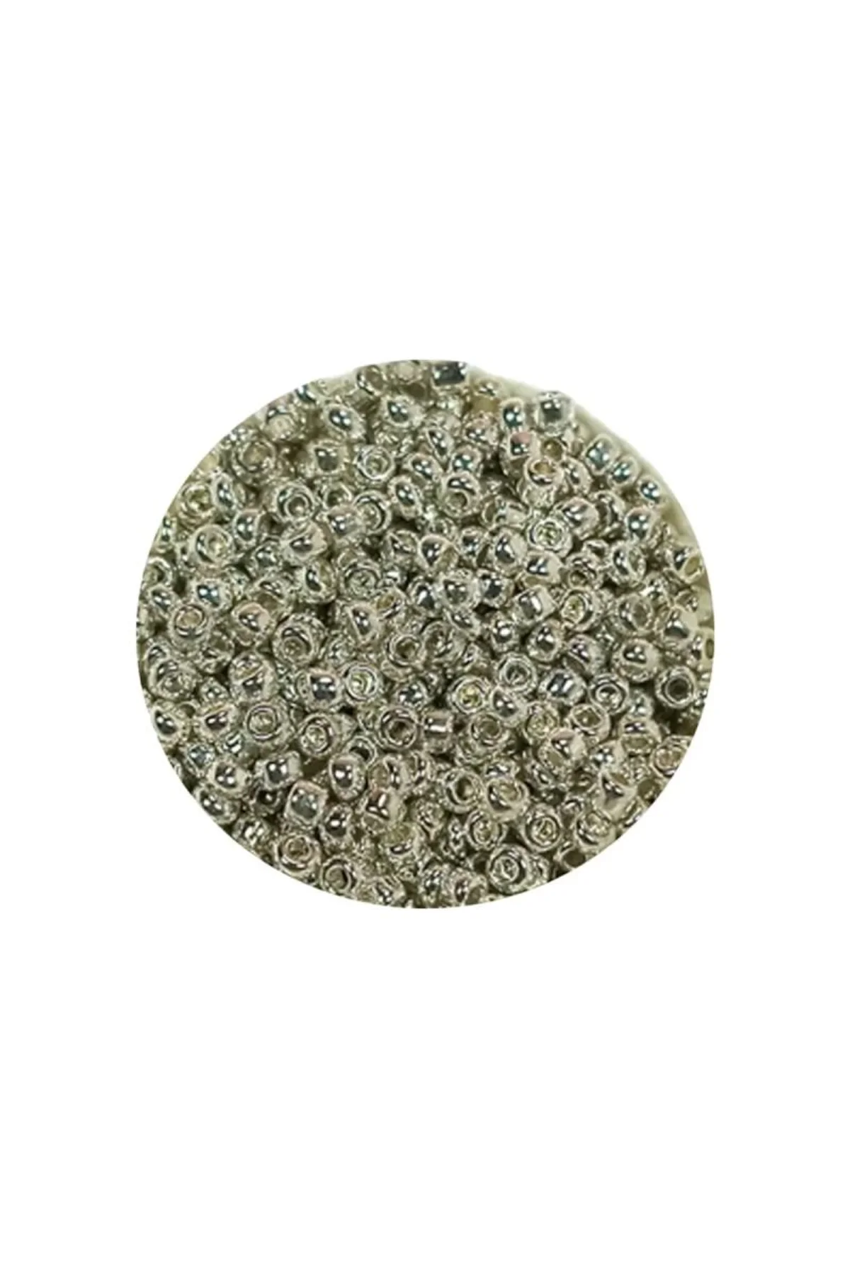 Dökme Cam Kum Boncuk (11/0) 2 mm - 20 Gram - Gümüş - BNC022 - Just Cheap Store Görsel 4