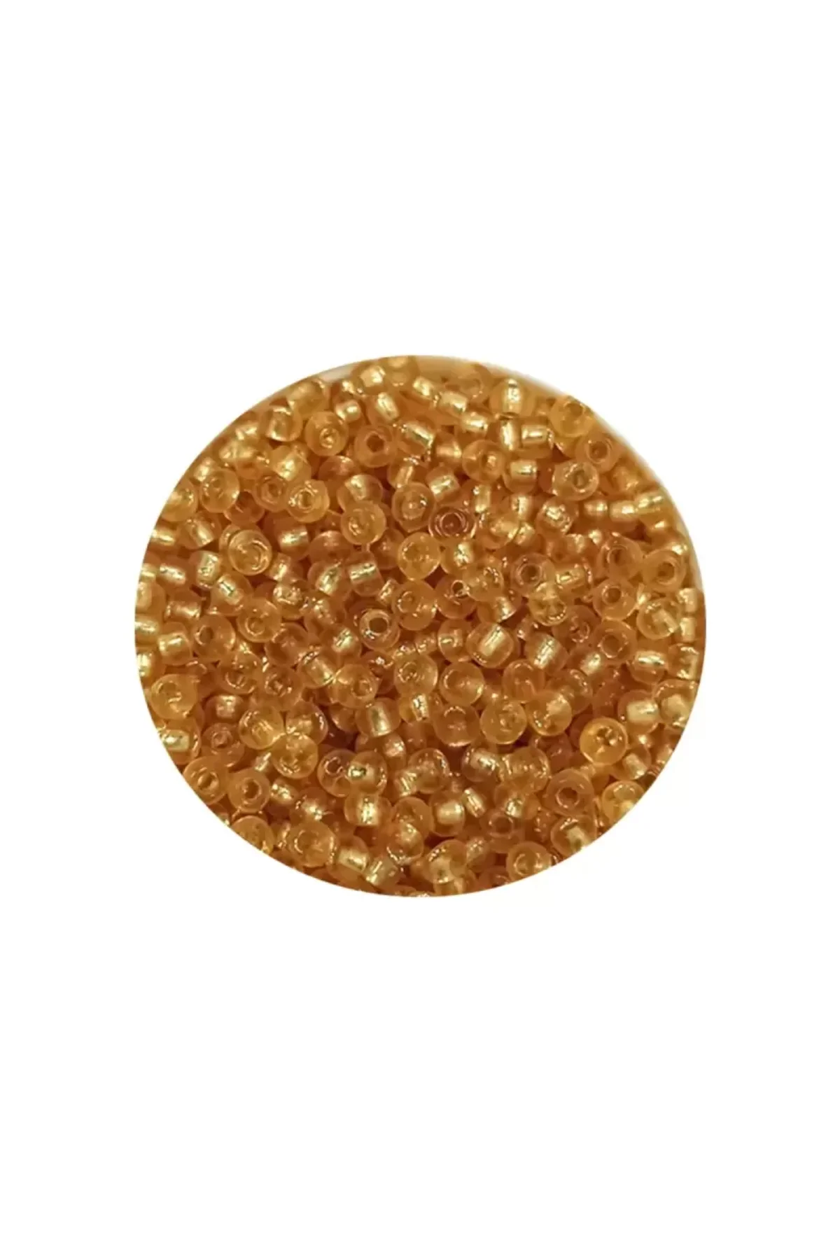 Dökme Cam Kum Boncuk (11/0) 2 mm - 20 Gram - Şeffaf Altın - BNC027 - Just Cheap Store Görsel 2