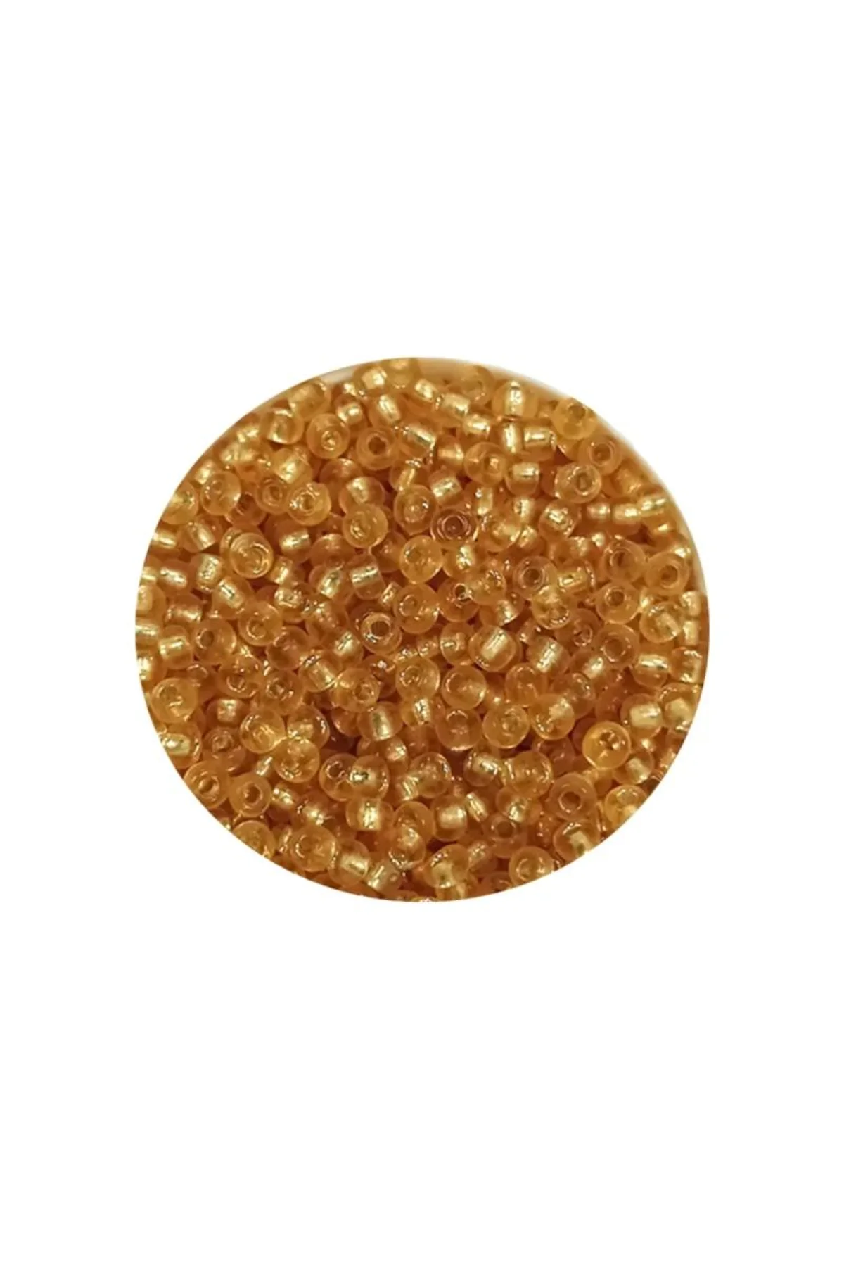 Dökme Cam Kum Boncuk (11/0) 2 mm - 20 Gram - Şeffaf Altın - BNC027 - Just Cheap Store Görsel 4