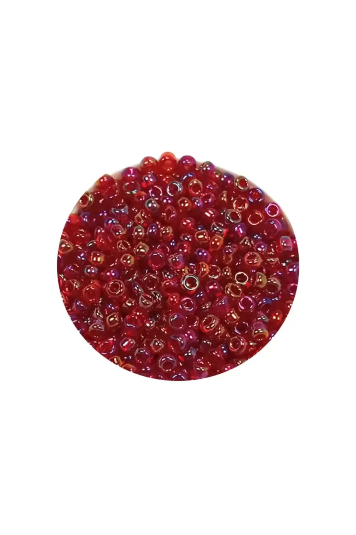 Dökme Cam Kum Boncuk (11/0) 2 mm - 20 Gram - Morlu Kırmızı - BNC028 - Just Cheap Store Görsel 2
