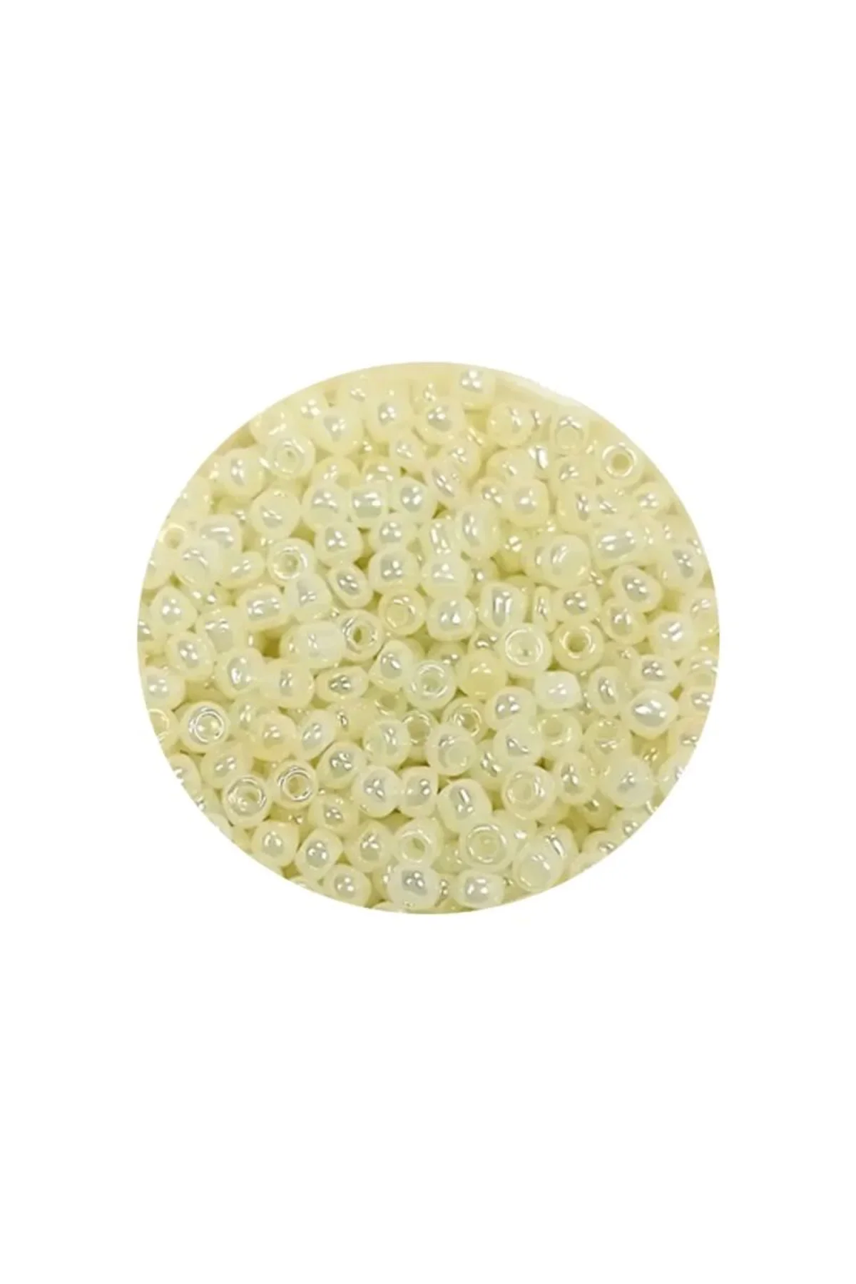 Dökme Cam Kum Boncuk (11/0) 2 mm - 60 Gram - Krem - BNC047 - Just Cheap Store Görsel 4