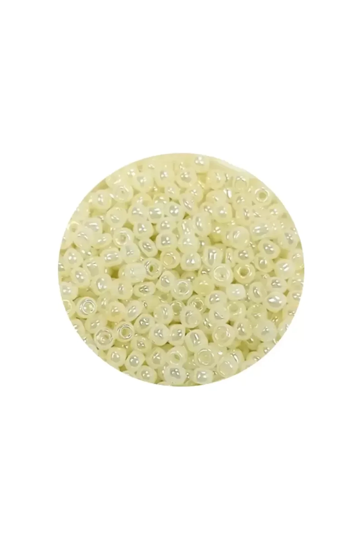 Dökme Cam Kum Boncuk (11/0) 2 mm - 60 Gram - Krem - BNC047 - Just Cheap Store Görsel 2