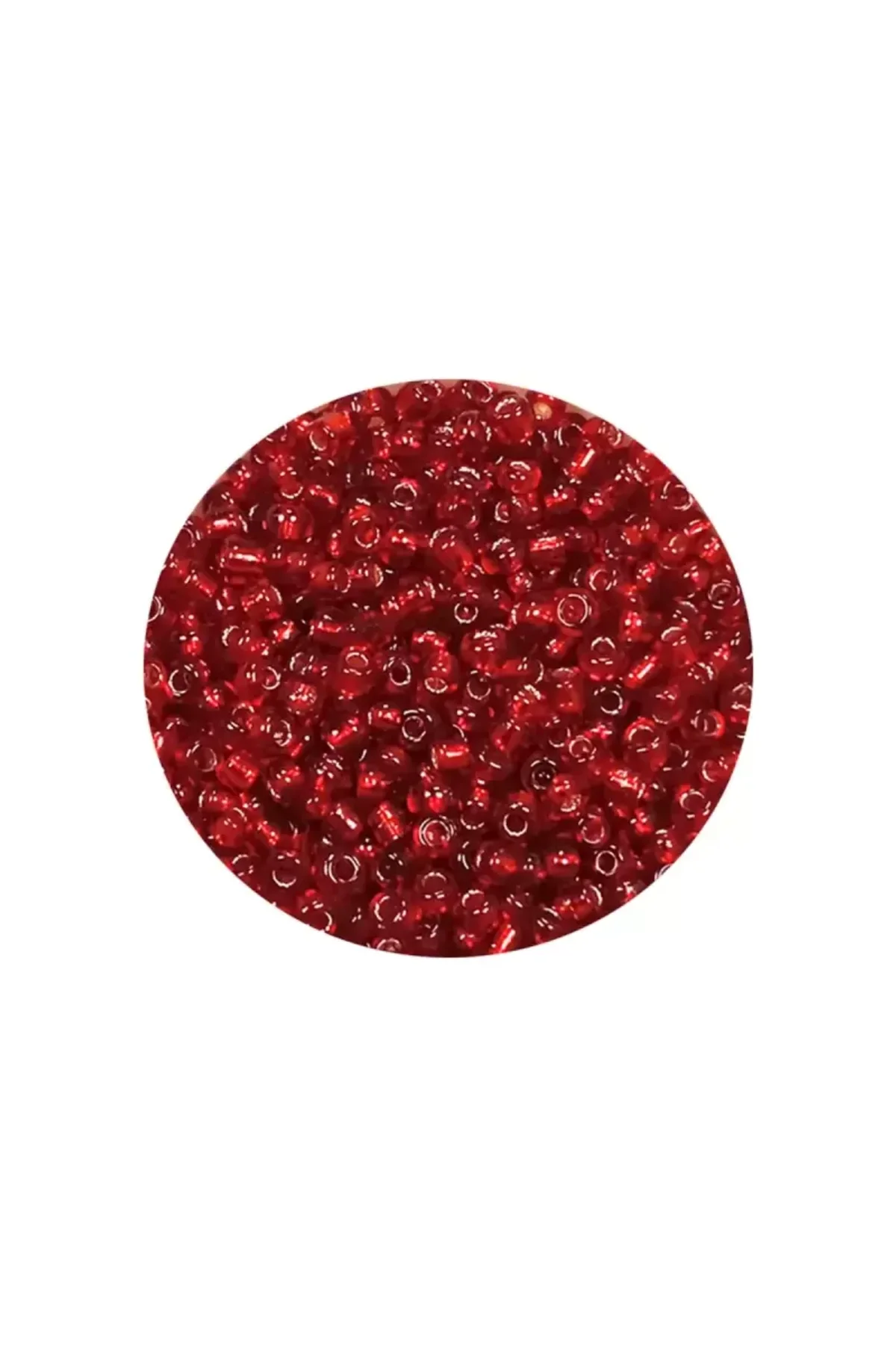 Dökme Cam Kum Boncuk (11/0) 2 mm - 60 Gram - Şeffaf Koyu Kırmızı - BNC050 - Just Cheap Store Görsel 2