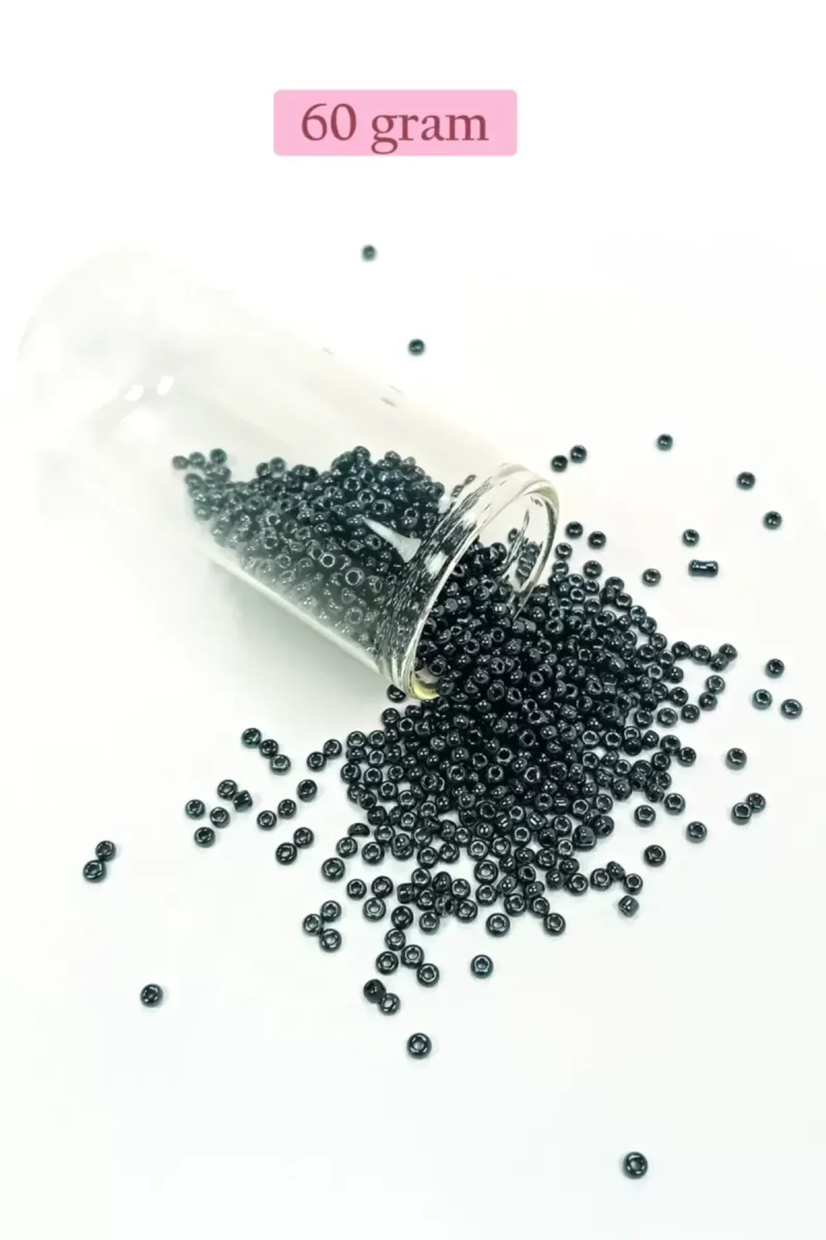 Dökme Cam Kum Boncuk (11/0) 2 mm - 60 Gram - Koyu Yeşil - BNC054