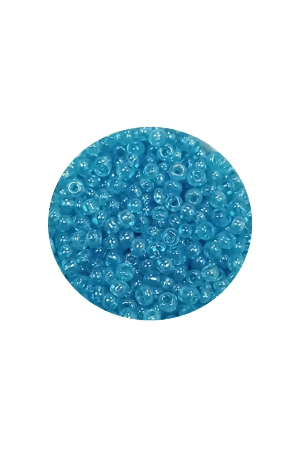 Dökme Cam Kum Boncuk (11/0) 2 mm - 60 Gram - Şeffaf Camgöbeği - BNC058 - Just Cheap Store Görsel 2