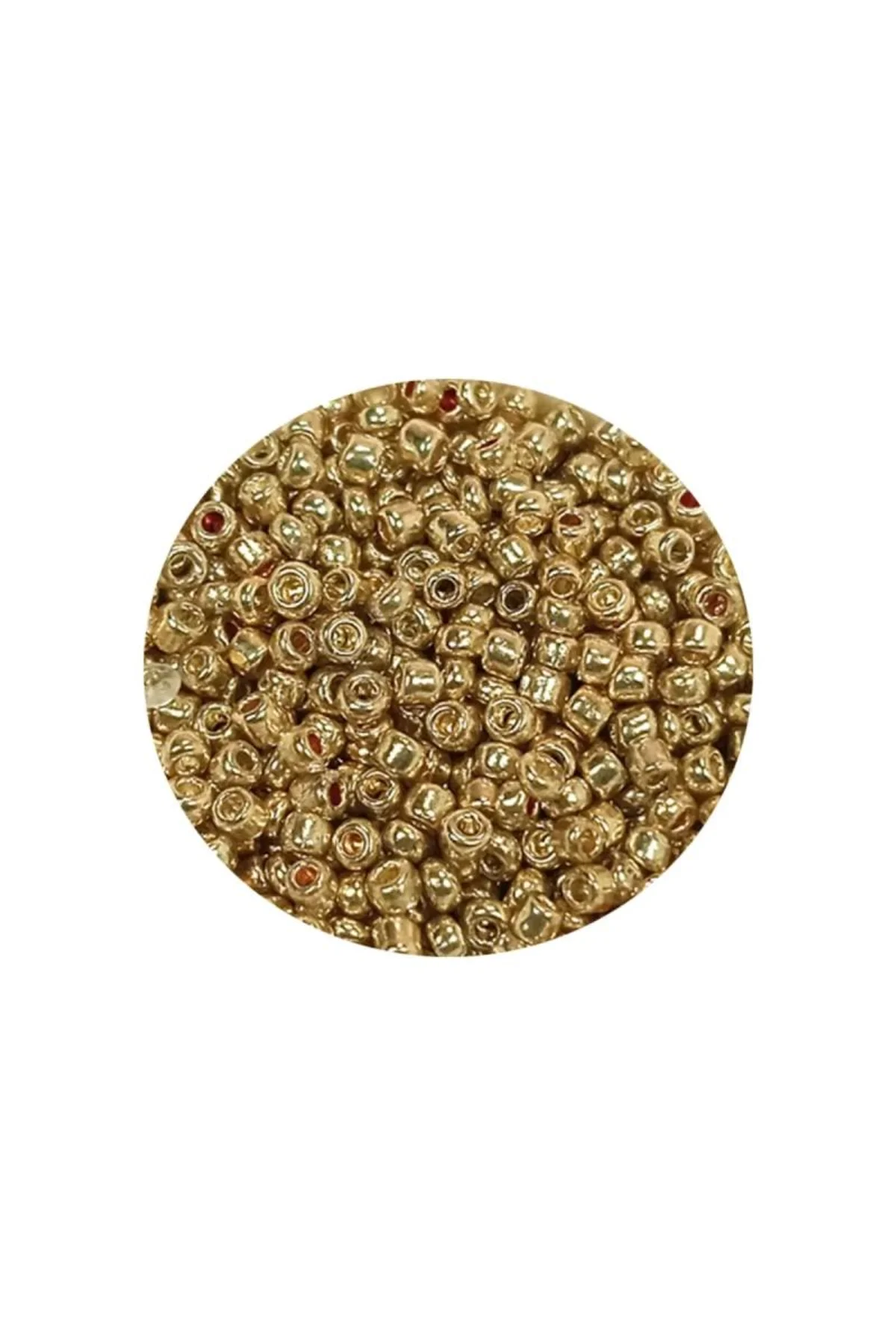 Dökme Cam Kum Boncuk (11/0) 2 mm - 60 Gram - Altın - BNC059 - Just Cheap Store Görsel 4
