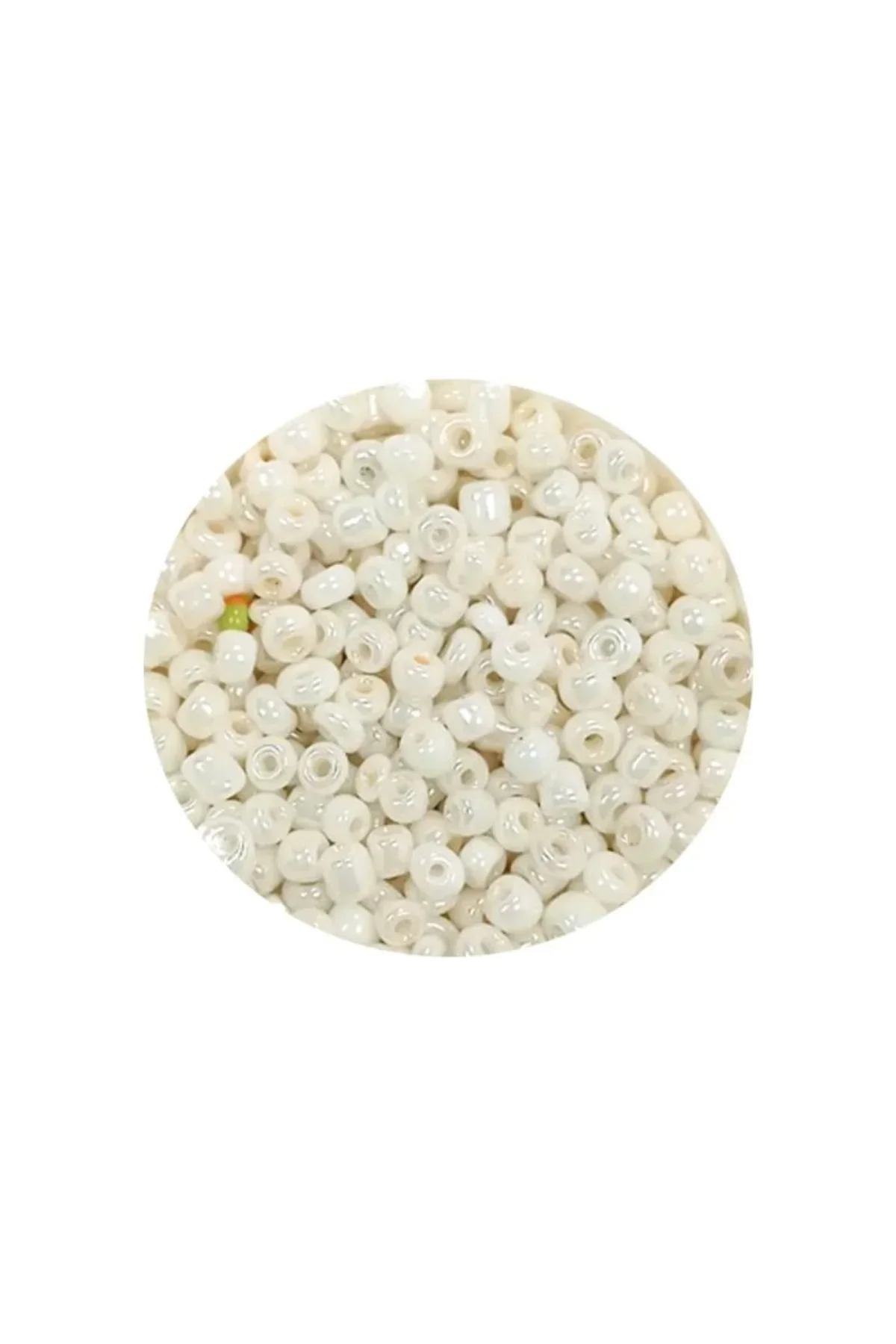 Dökme Cam Kum Boncuk (11/0) 2 mm - 60 Gram - Parlak Beyaz - BNC065 - Just Cheap Store Görsel 4