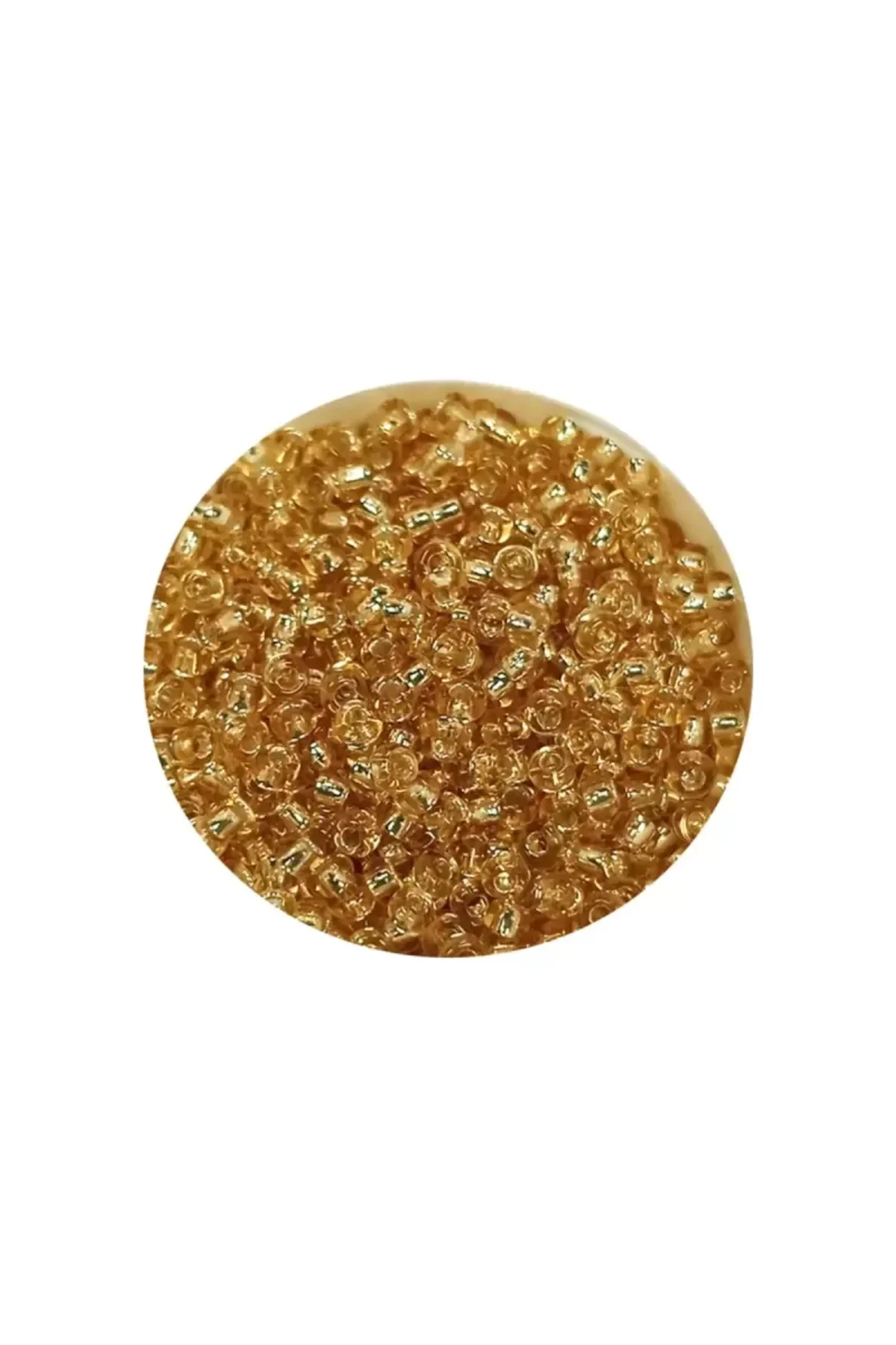Dökme Cam Kum Boncuk (11/0) 2 mm - 60 Gram - Şeffaf Bal Rengi - BNC068 - Just Cheap Store Görsel 2
