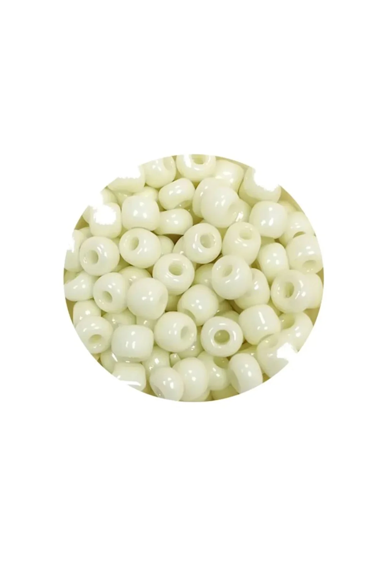 Dökme Cam Kum Boncuk Büyük Boy (6/0) 4 mm - 20 Gram - Krem - BNC071 - Just Cheap Store Görsel 4