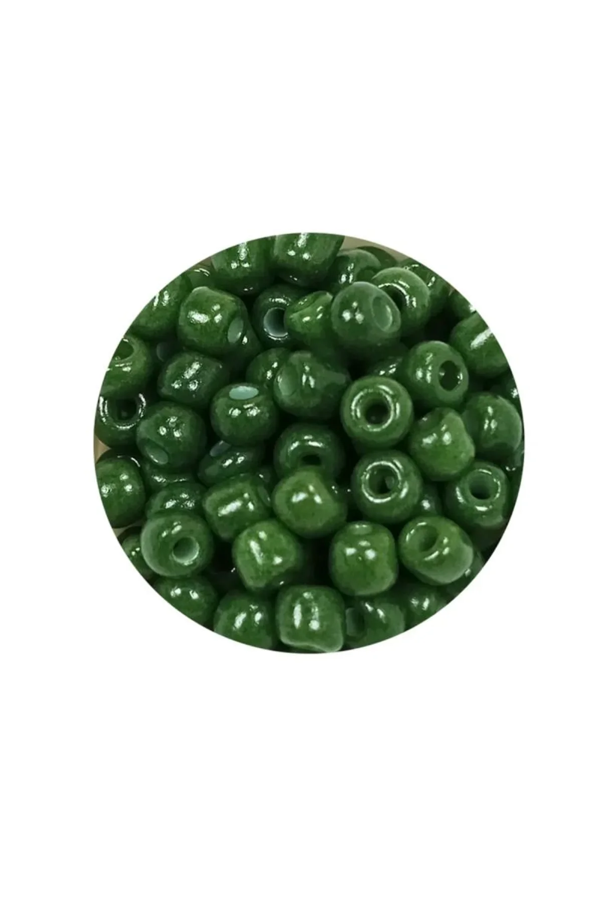 Dökme Cam Kum Boncuk Büyük Boy (6/0) 4 mm - 20 Gram - Koyu Yeşil - BNC076 - Just Cheap Store Görsel 4