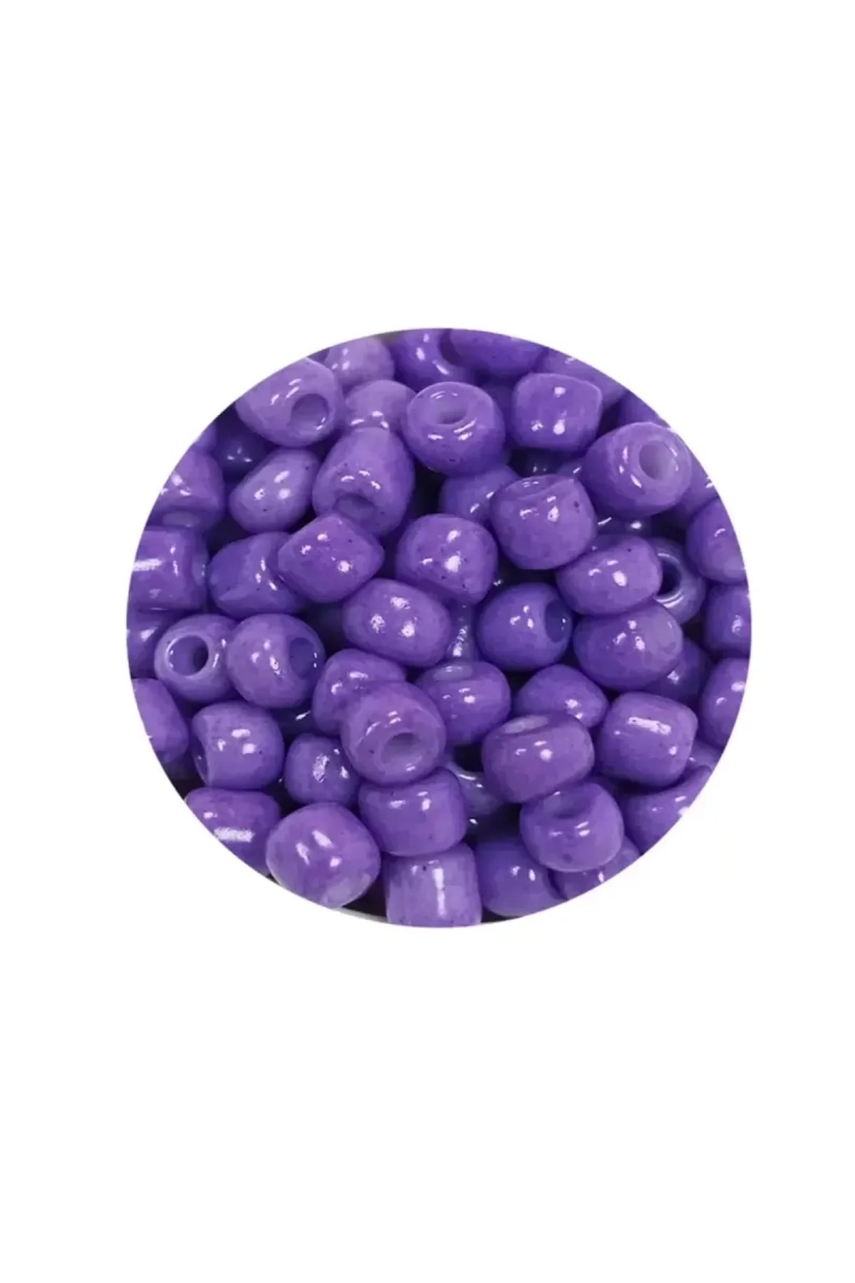 Dökme Cam Kum Boncuk Büyük Boy (6/0) 4 mm - 20 Gram - Mor - BNC080 - Just Cheap Store Görsel 2