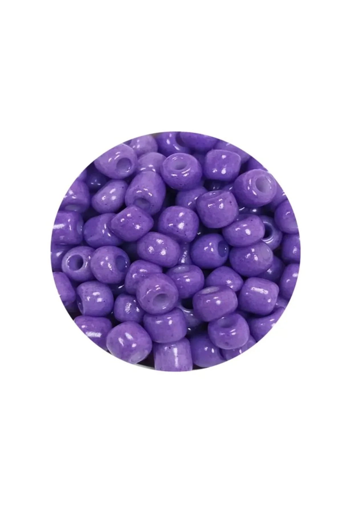 Dökme Cam Kum Boncuk Büyük Boy (6/0) 4 mm - 20 Gram - Mor - BNC080 - Just Cheap Store Görsel 4