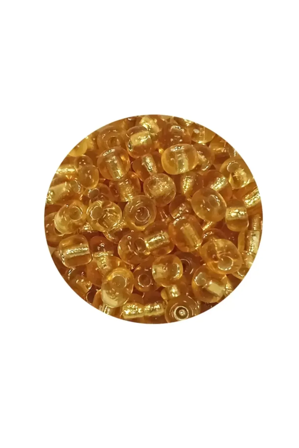 Dökme Cam Kum Boncuk Büyük Boy (6/0) 4 mm - 20 Gram - Şeffaf Bal - BNC083 - Just Cheap Store Görsel 2