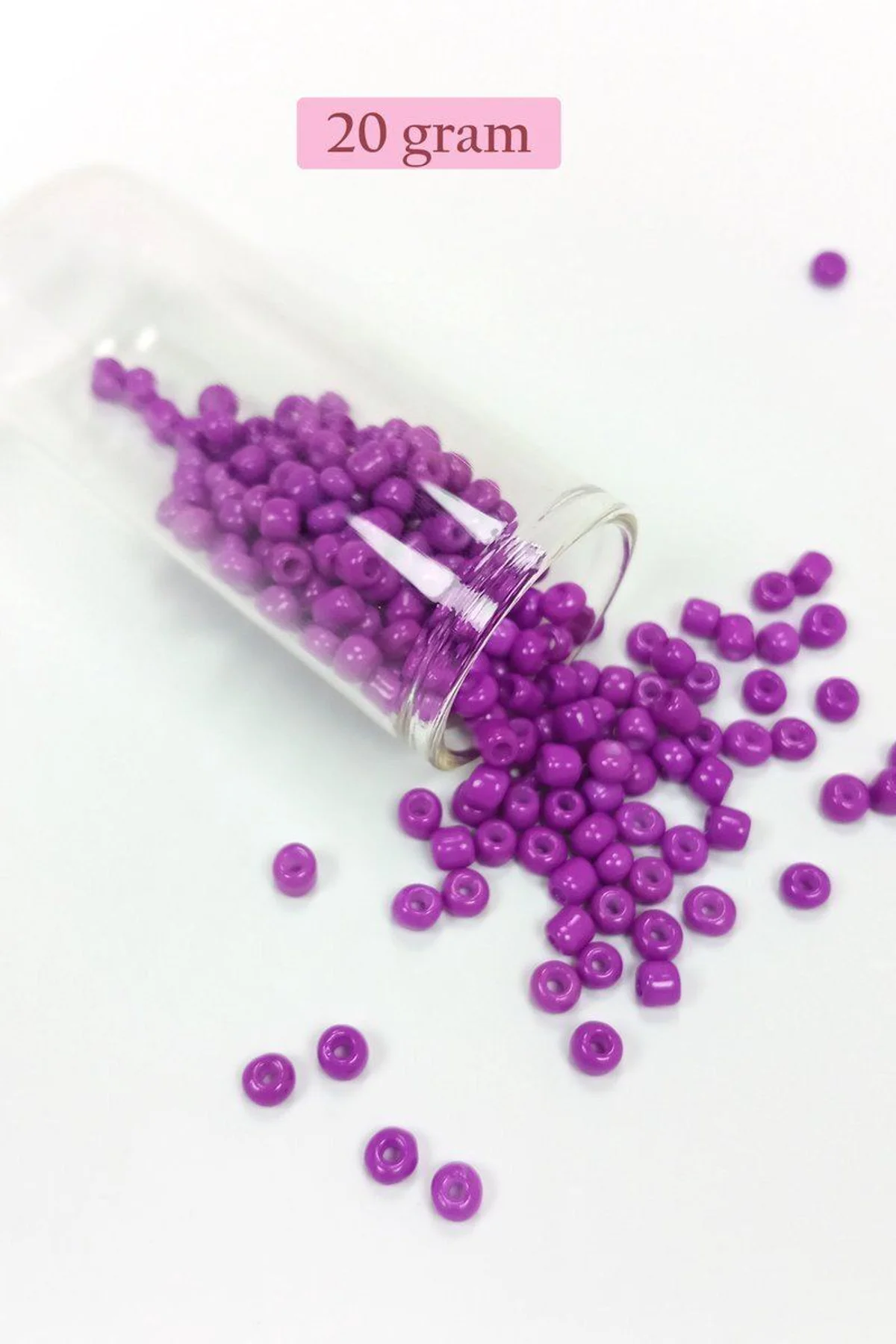 Dökme Cam Kum Boncuk Büyük Boy (6/0) 4 mm - 20 Gram - Koyu Eflatun - BNC087 - Just Cheap Store Görsel 5
